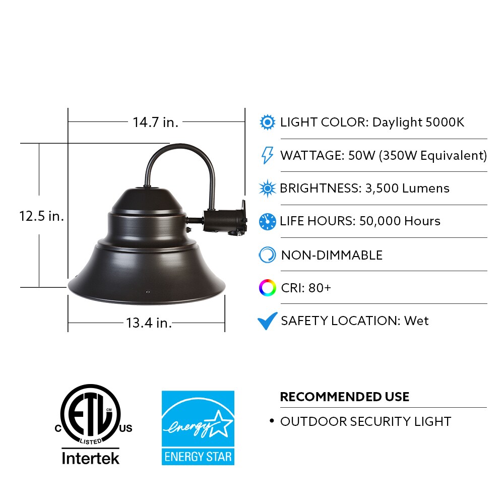 Feit Bronze Hardwired LED Dusk to Dawn Security Light