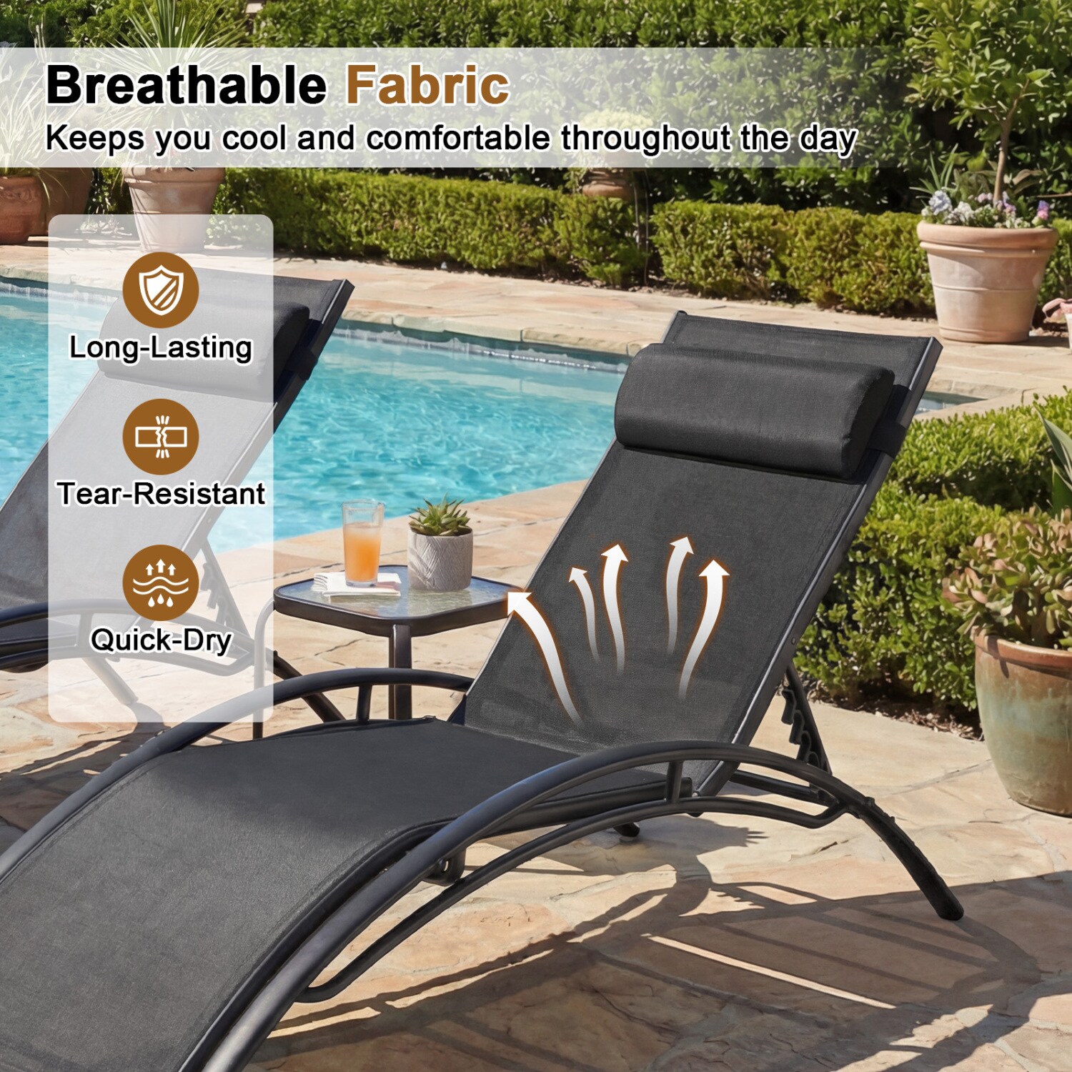 Forclover HYFE-3475BK Patio-Chairs - View #2