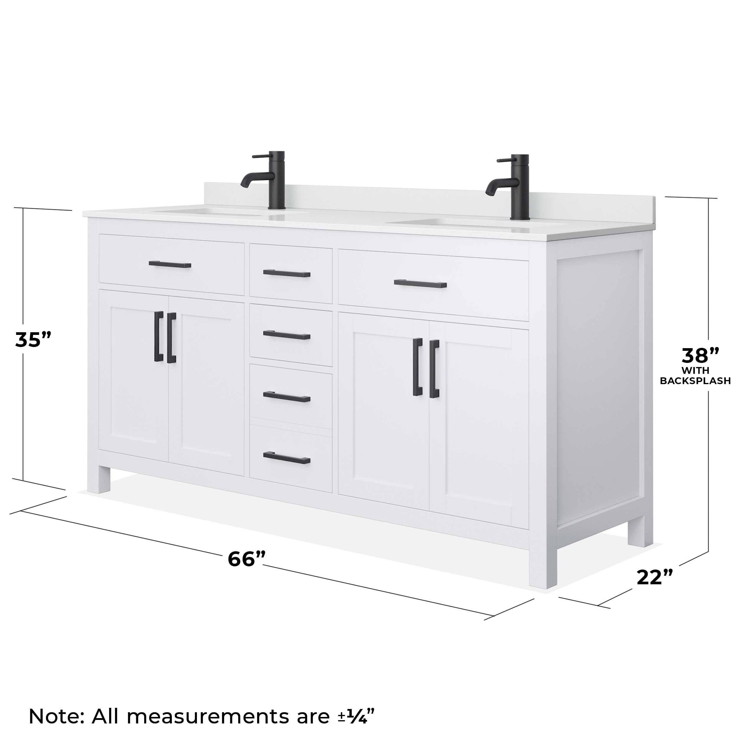 Wyndham Collection WCG242466DWBWCUNSMXX Bath-Vanity-Combo - View #5