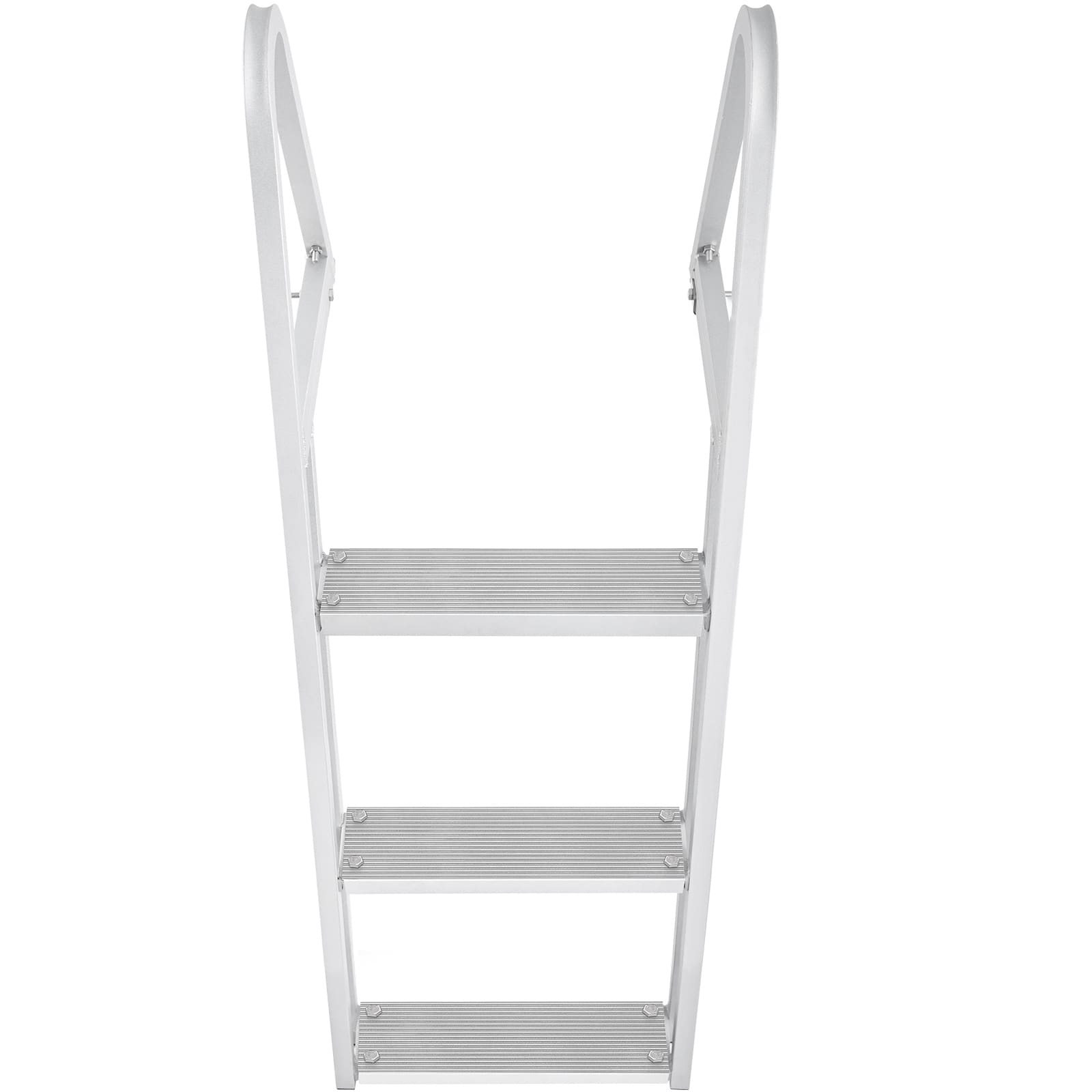GIVIMO 3-Step Removable Dock Ladder - 350-lb Capacity Aluminum Alloy Pontoon Boat Ladder with 4-in Wide Steps and Non-Slip Mat for Lake Pool and Marine #LW102GIVSS2787