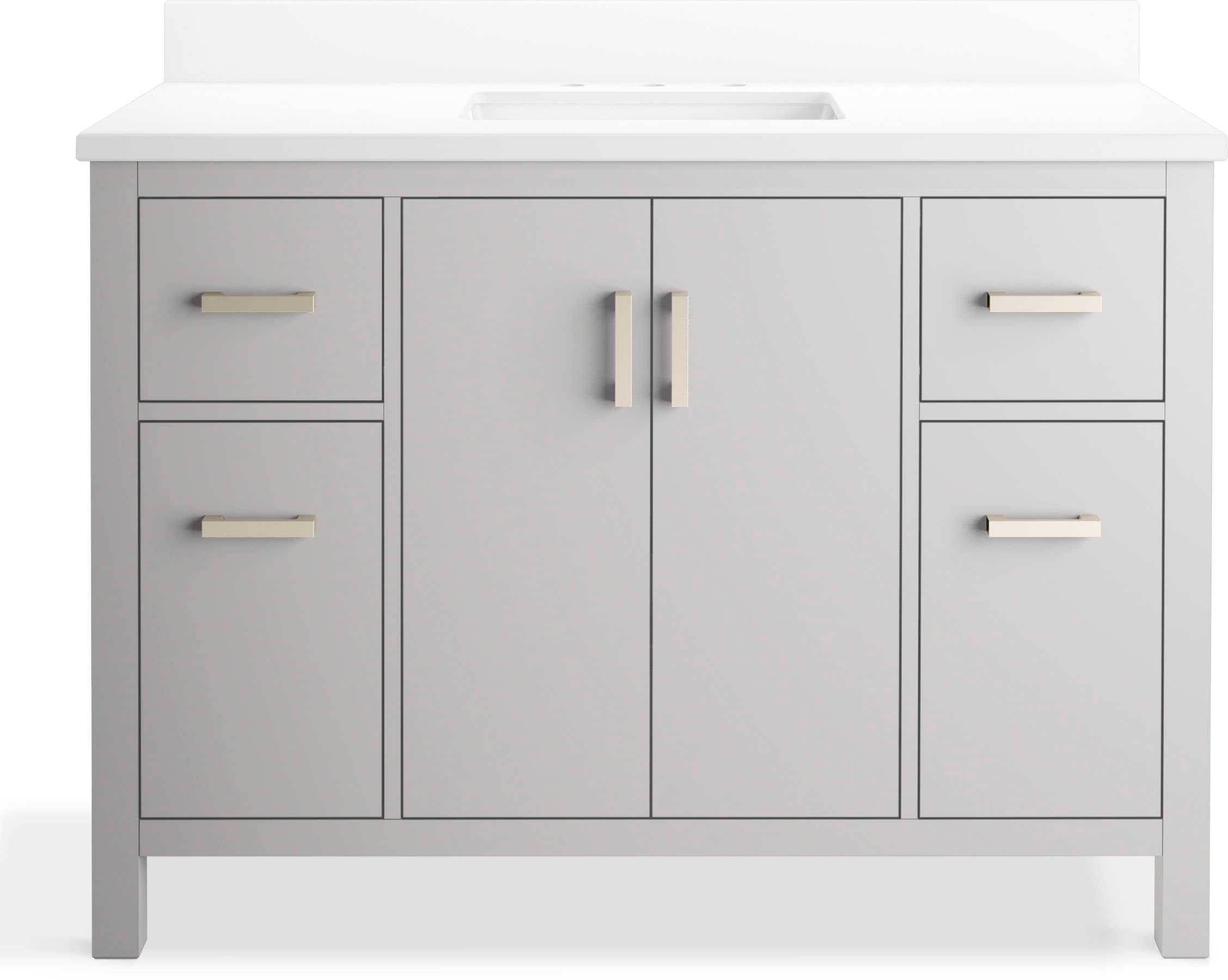 Kresla 48" Atmos Grey Freestanding Bathroom Vanity with Quartz Top