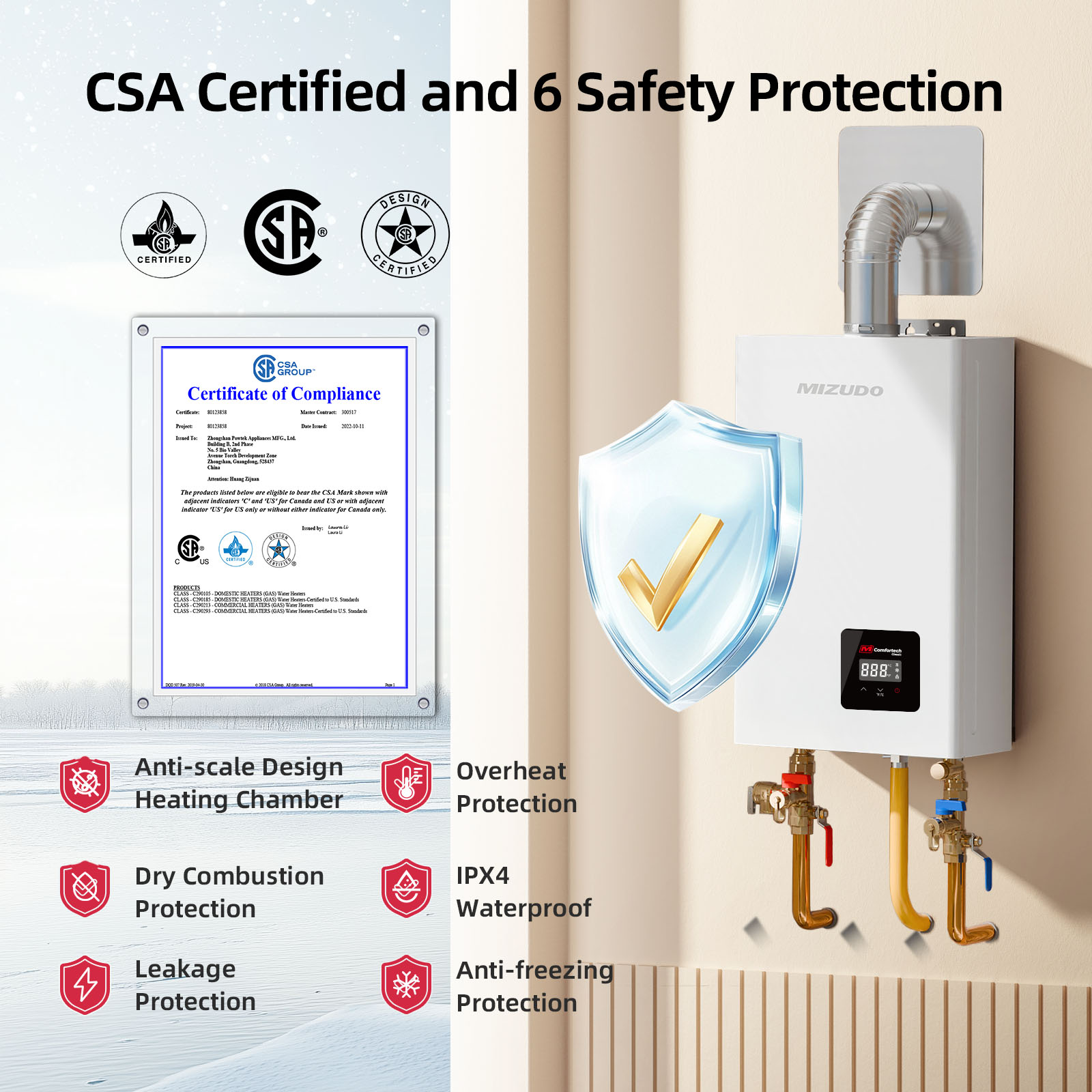 Mizudo FDG-CS80W-LP Gas-Water-Heaters - View #6