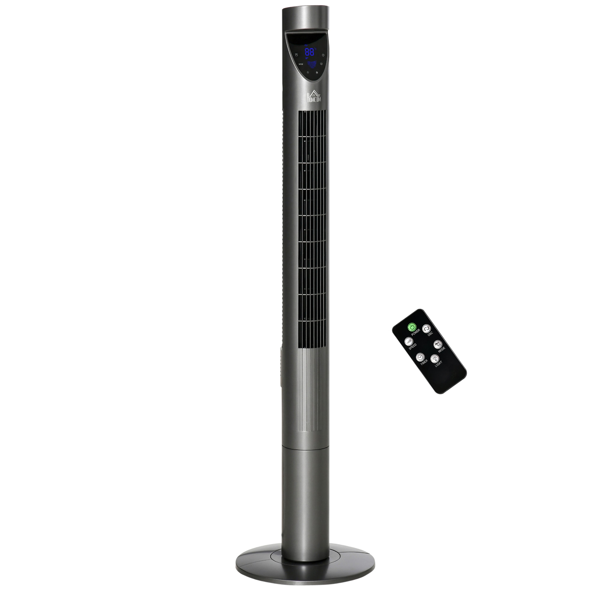 Siavonce FZ41207 46-in 110 -Volt 3 -Speed High Velocity Indoor Black Oscillating Tower Fan with Remote