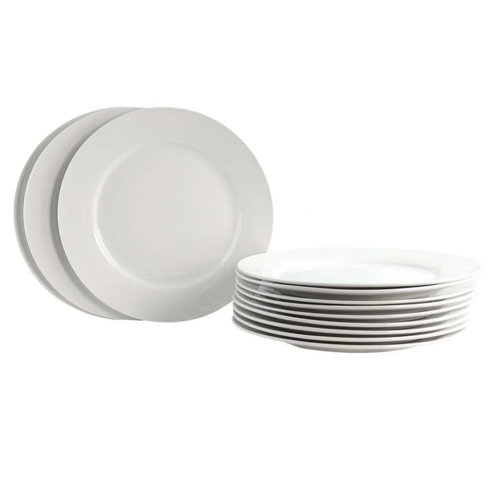 Gibson Home 849105074M 12 -Piece White Ceramic Dinnerware