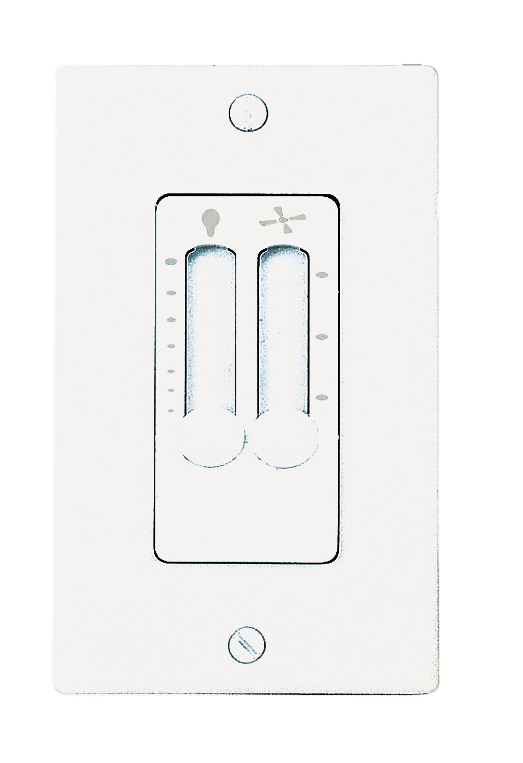 Craftmade CM-7W Signature Universal 3-in 4-Setting White Plastic Indoor Wall Switch Ceiling Fan Remote