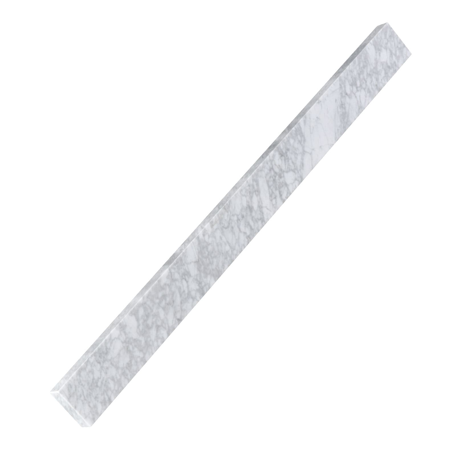 Dornberg 48-in Marble Bathroom Vanity Backsplash in Carrara White