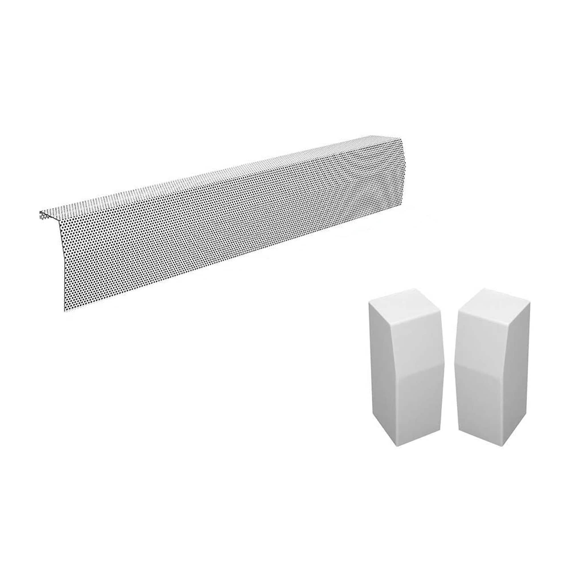 Baseboarders Premium 4-ft Hydronic Baseboard Heater Cover BB001-48-SET-WH Sansujyuku sansujyuku.com