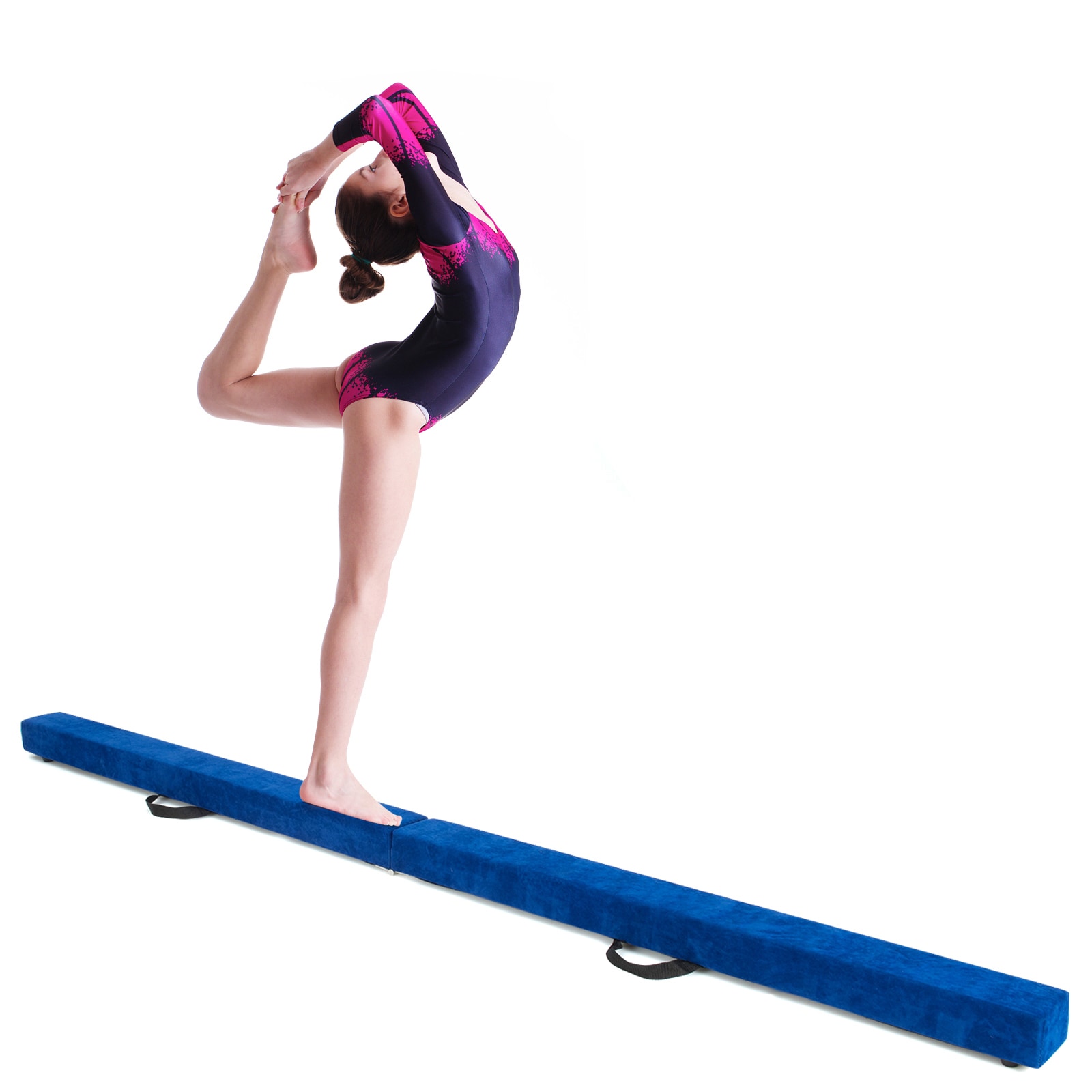 Slickblue D-CO-LB20001HF 7-Foot Foldable Gymnastics Balance Beam for Home Bedroom or Playroom