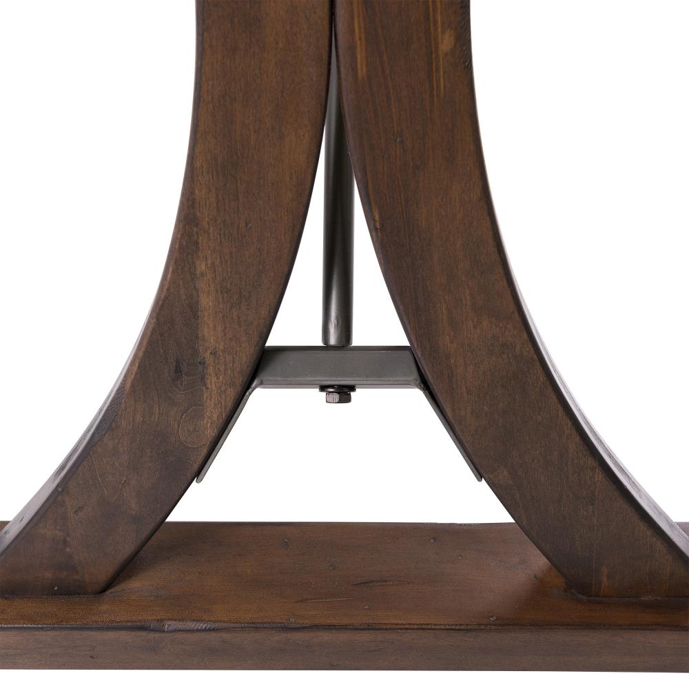 Transitional Farmhouse Acacia Wood 36"x60" Extendable Dining Table