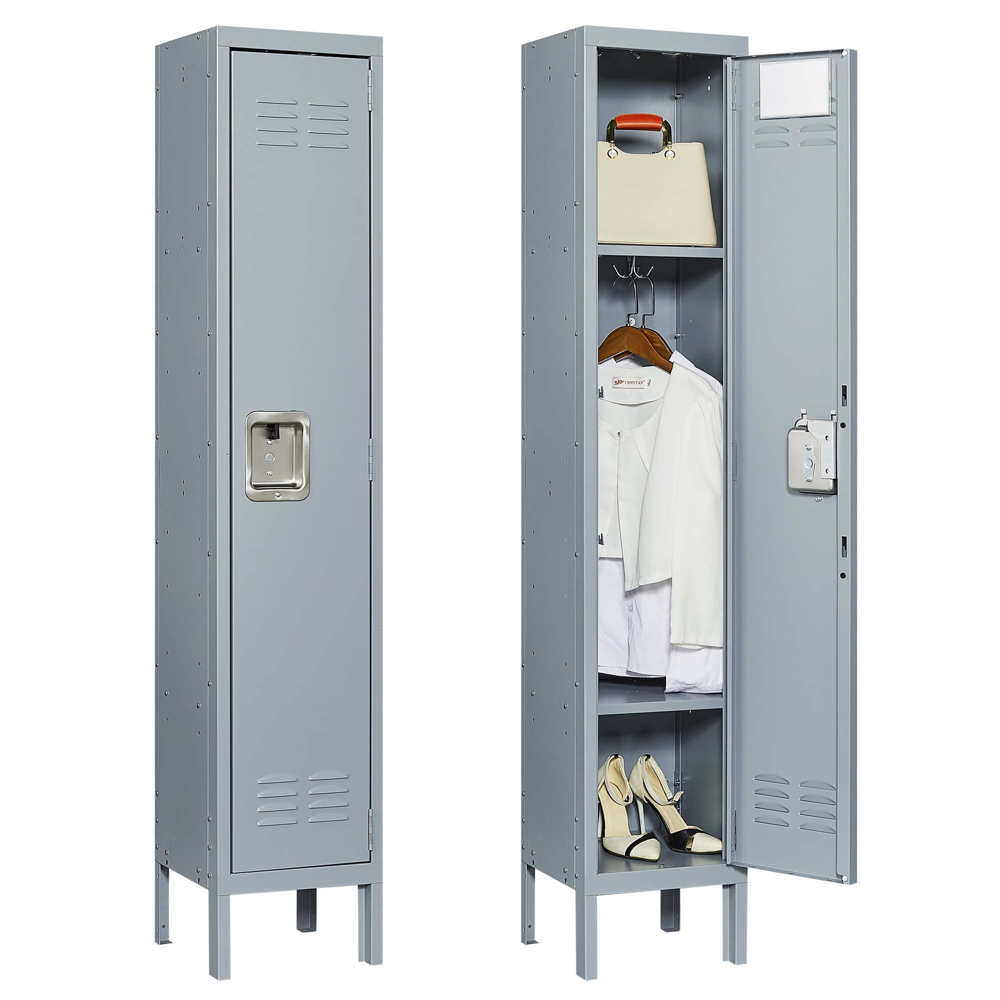 Kahomvis MAKE-QPO2-986 12-Inches W x 66-Inches H x 12-Inches D Steel Full Storage Lockers