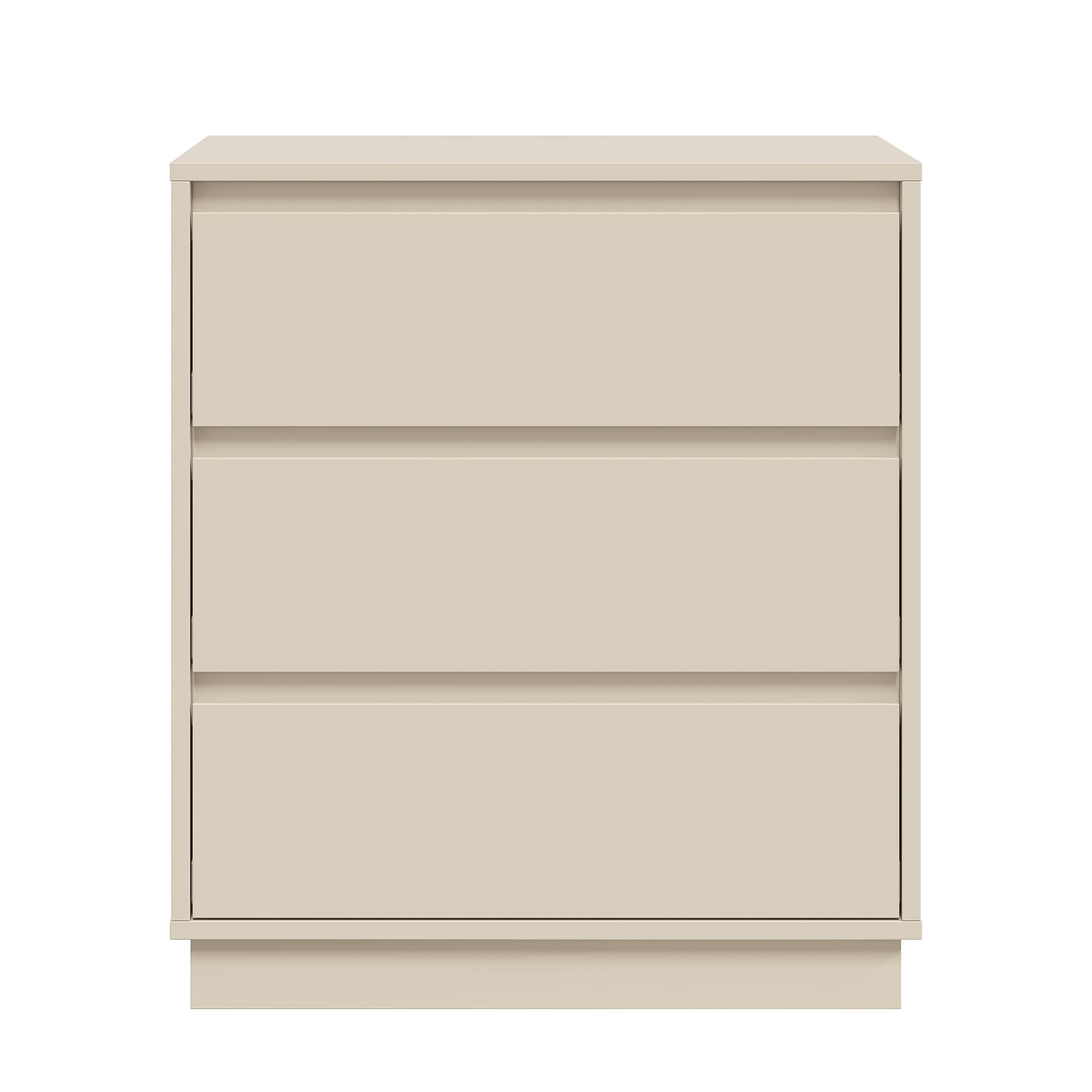 JPJPUU Modern Nightstand Set of 2 with Wooden Chest of Drawers for Bedroom Entryway Beige