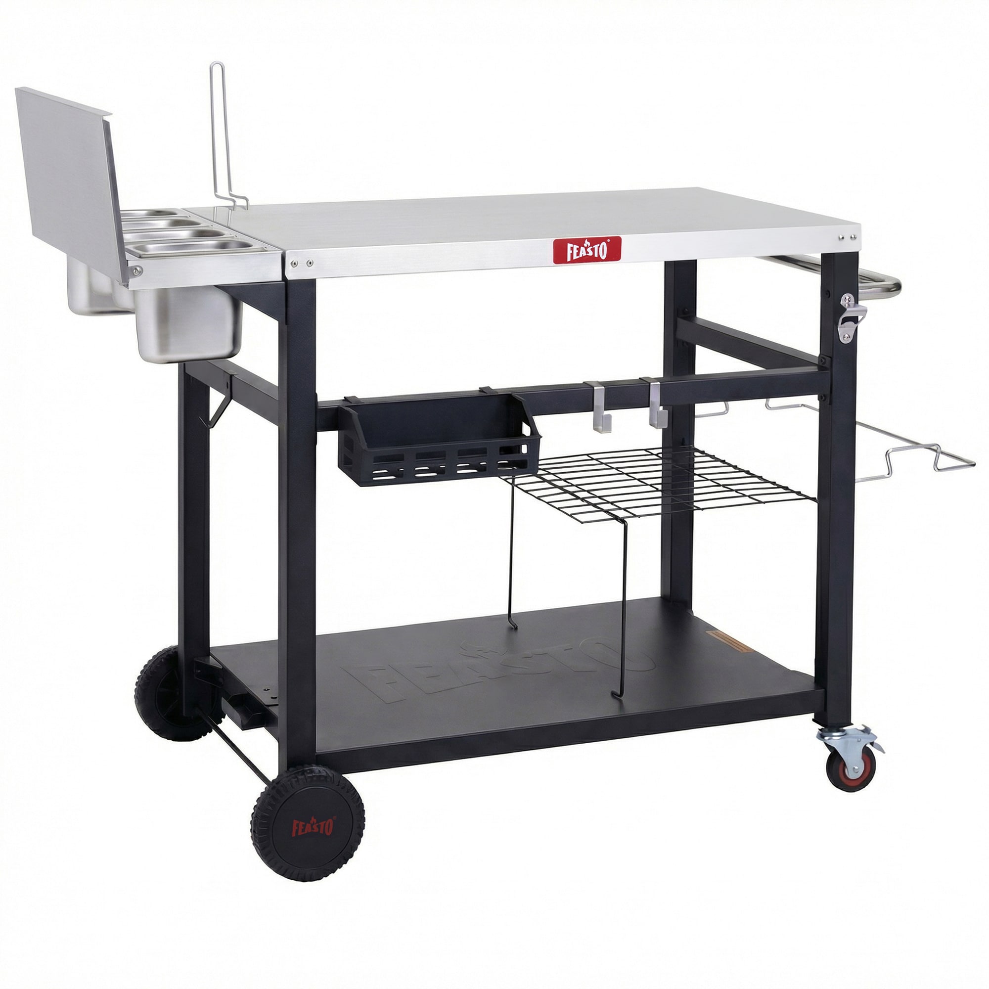 Feasto - Black Steel Pizza oven table