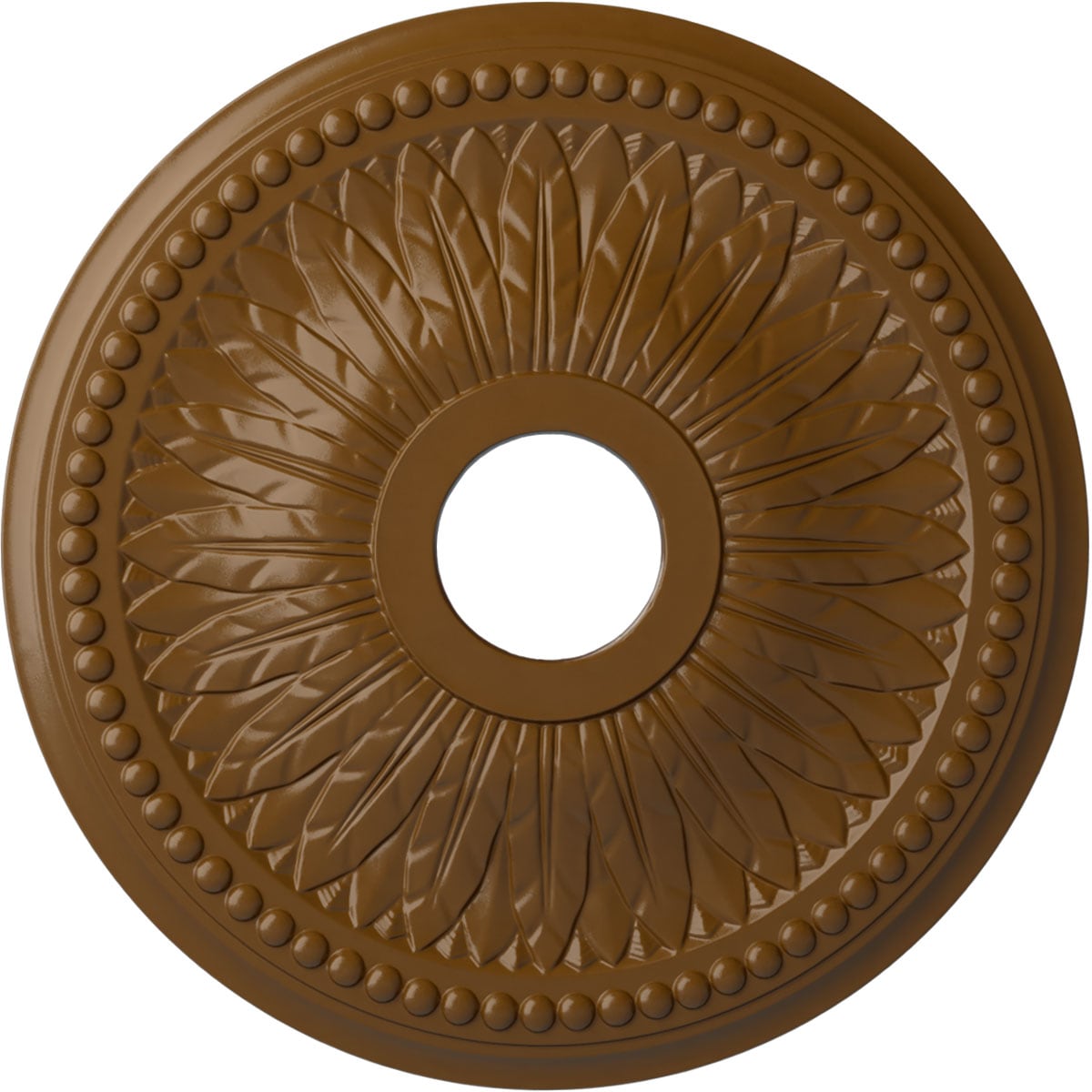 Ekena Millwork CM18BISTF Bailey 18-in W x 18-in L Painted Smokey Topaz Polyurethane Whole Ceiling Medallion
