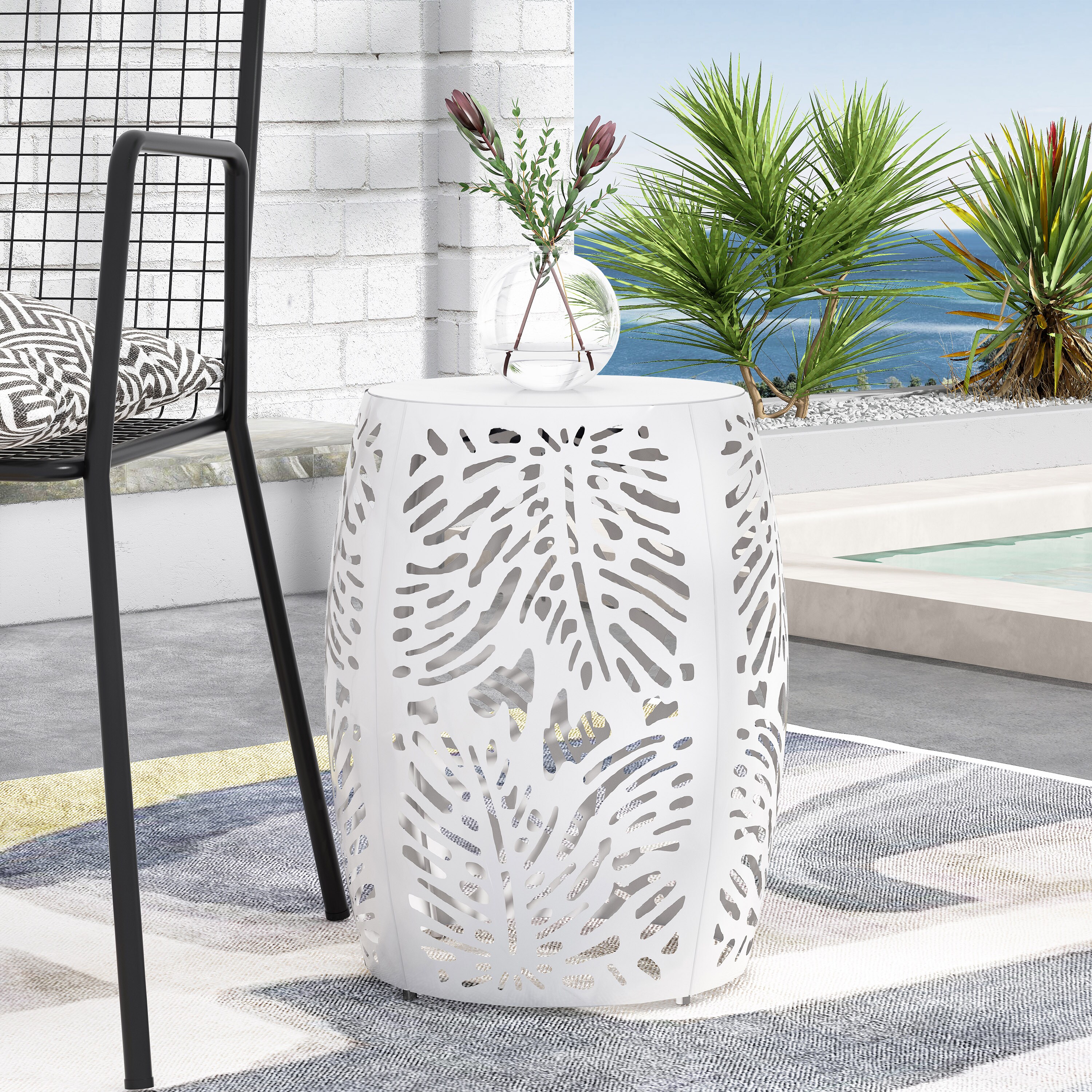 Direct Wicker DWT-73613-WH Patio-Tables - View #2