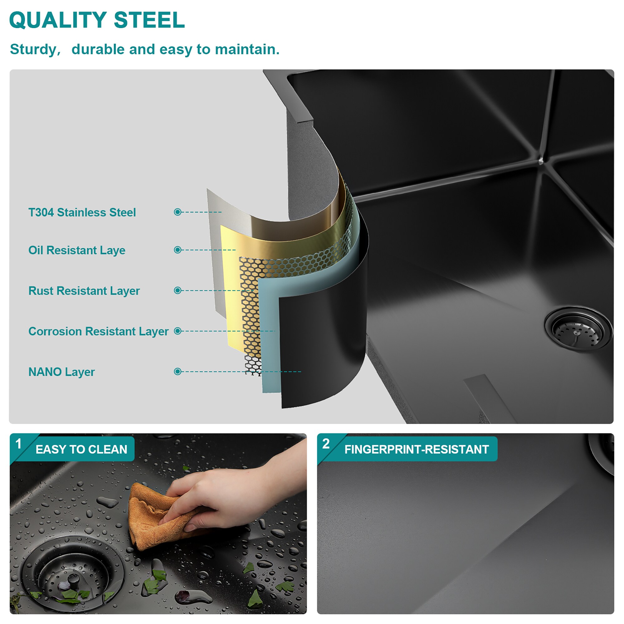 Lordear LD-LAB3321R1 Kitchen-Sinks - View #8