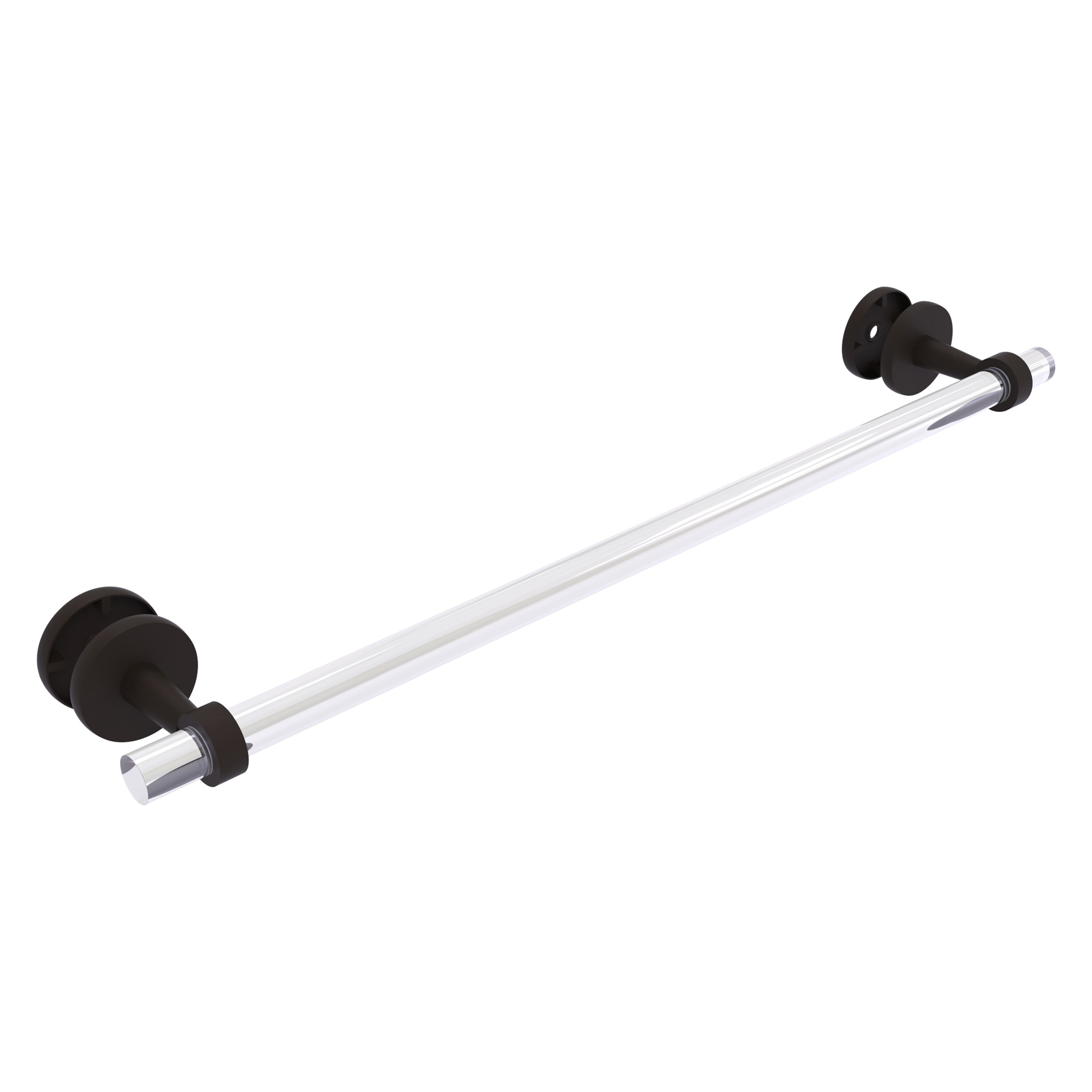 Allied Brass CV-41-SM-24-ORB Clearview 24-in Oil-rubbed bronze Wall mount Single Towel Bar