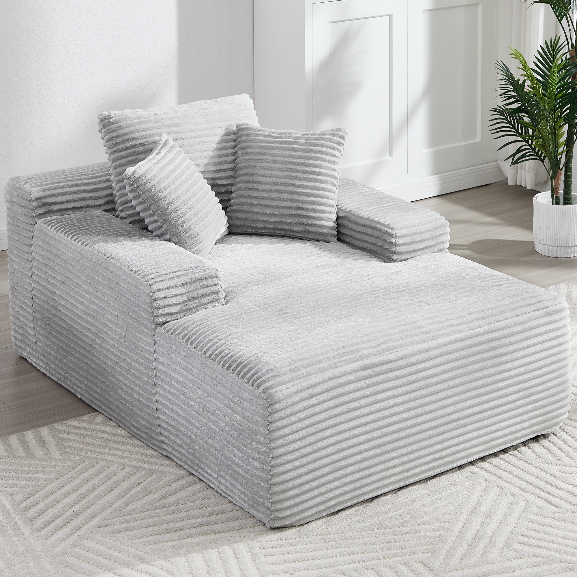 Hrinhom HC-D2041-LIGHT GREY Chaises-Settees - View #2