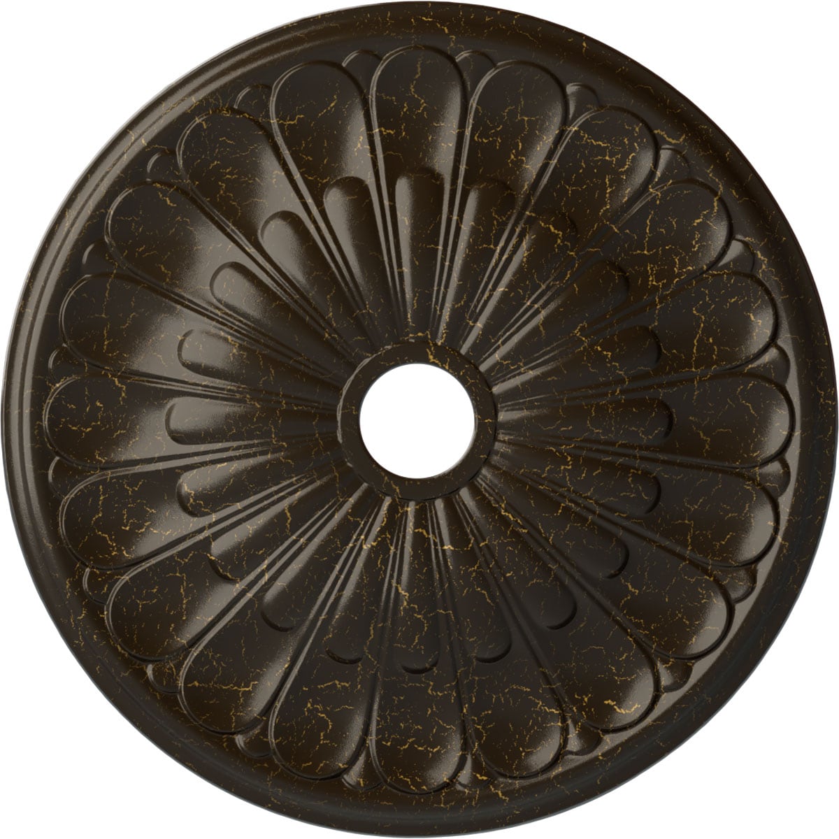 Ekena Millwork CM26ELSHC Elsinore 26.75-in W x 26.75-in L Painted Stone Hearth Crackle Polyurethane Whole Ceiling Medallion