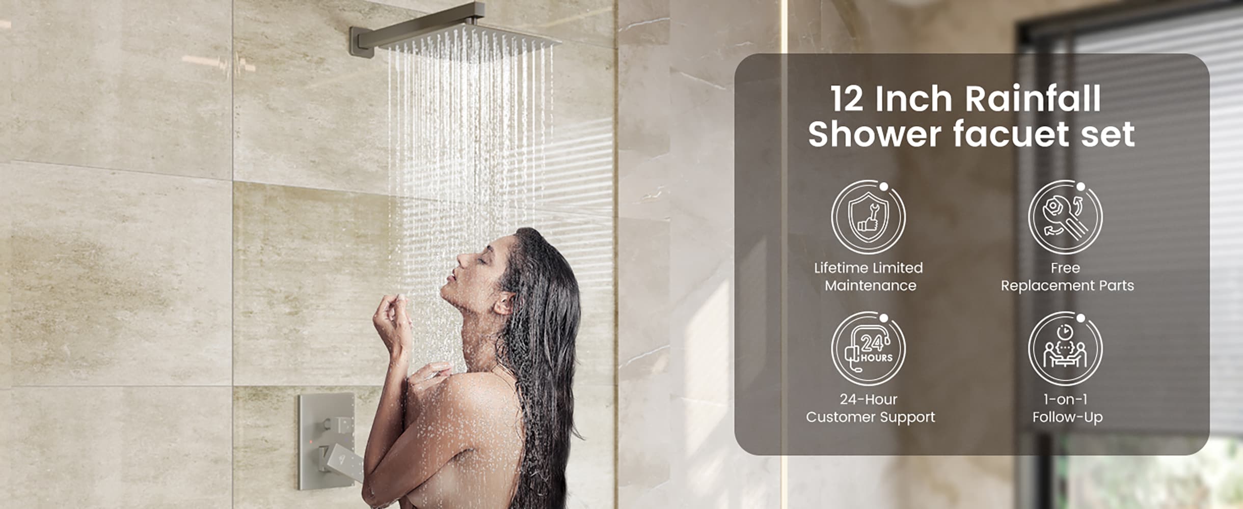 CASAINC WFW98102BN-12 Showerhead-Bar-Panels - View #13
