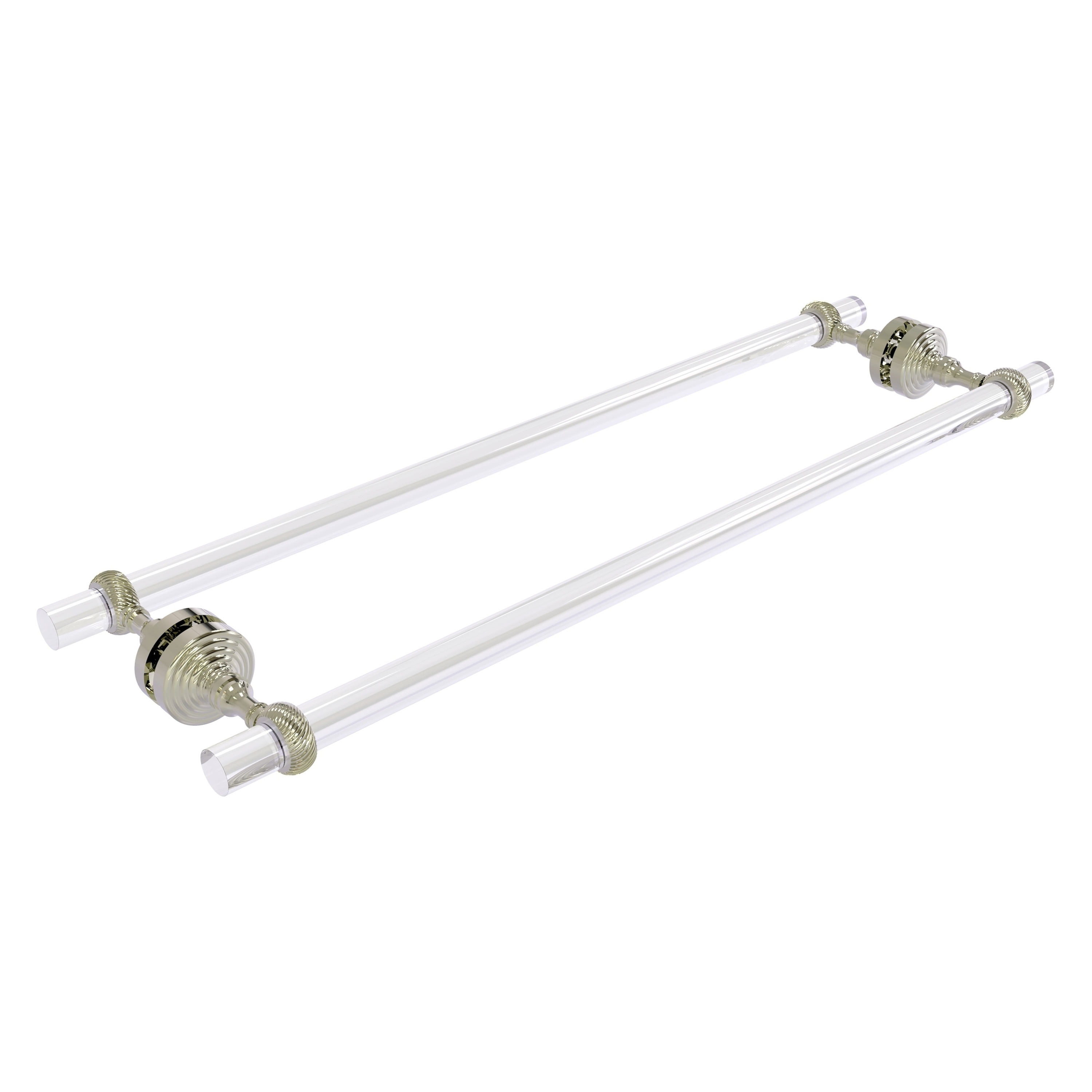 Allied Brass PG-41T-BB-24-PNI Pacific Grove 24-in double Polished Nickel Wall mount Double Towel Bar