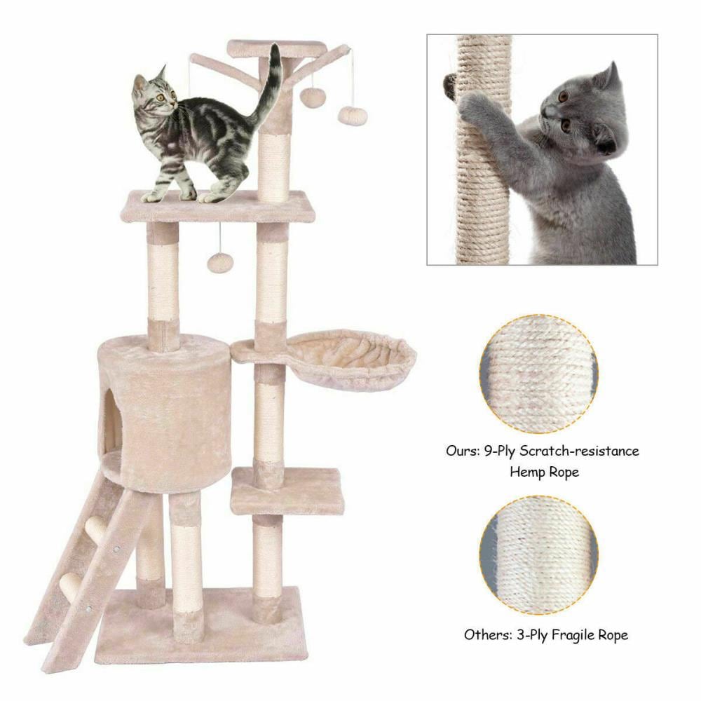 WELLFOR 56-in x 15-in Pink Rope Cat Tree in the Cat Trees & Scratchers ...