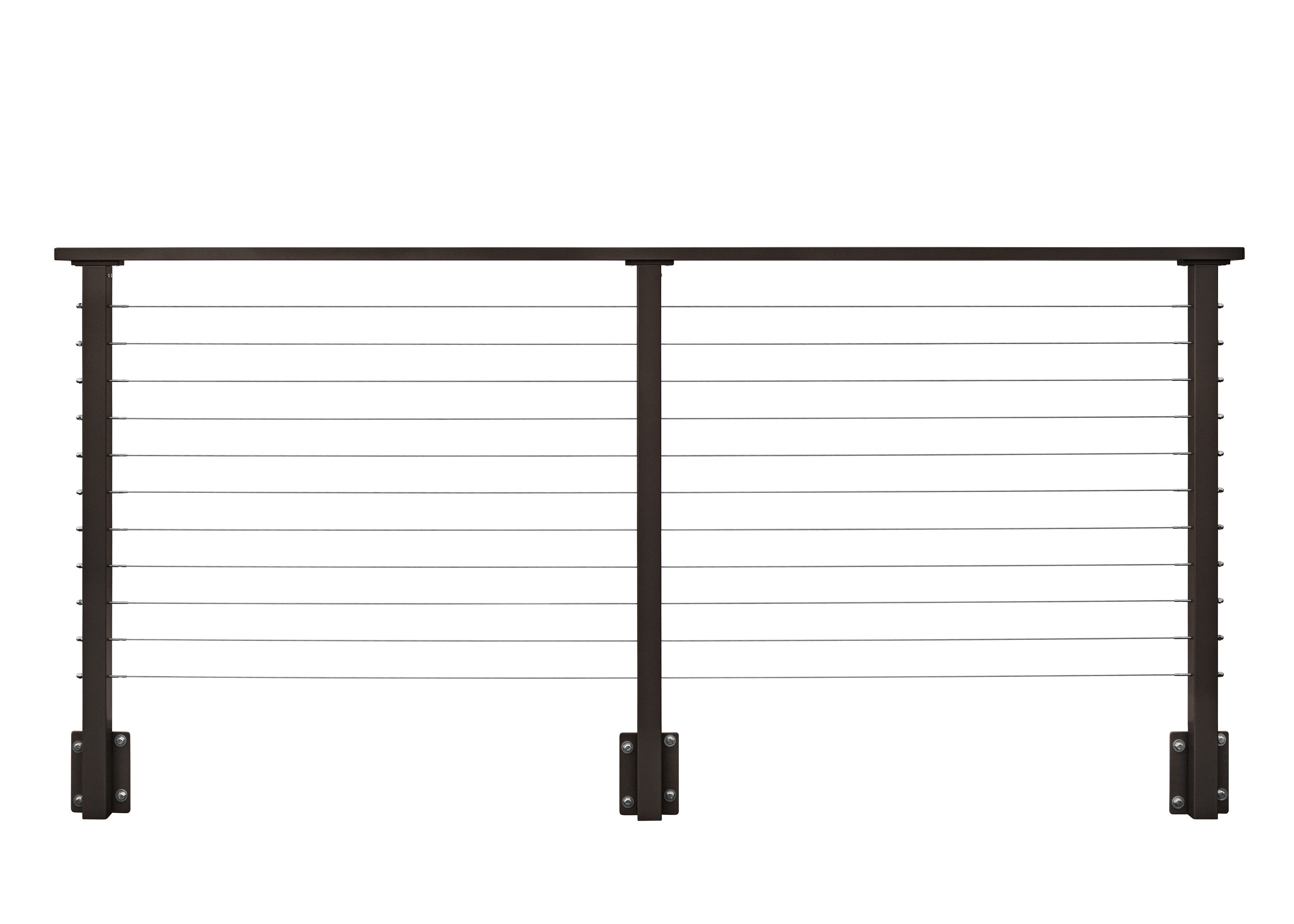 CityPost CityPost 36in Tall Deck Cable Railing: Face Mount 36-ft ...