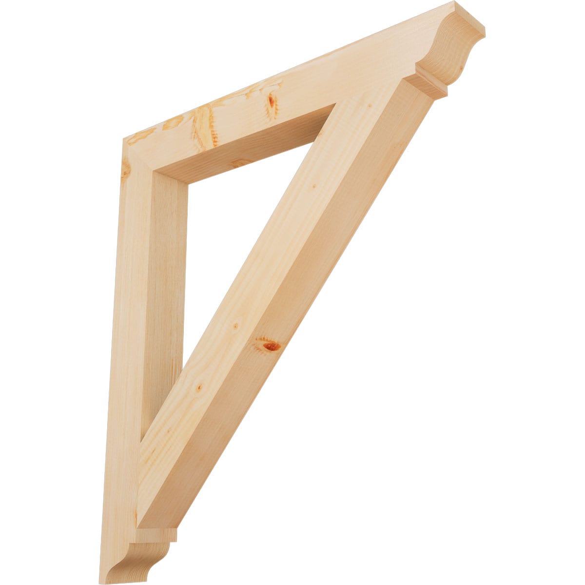 Ekena Millwork BKT04X32X36TRA01SDF Traditional traditional smooth 3-1/2-in x 32-in x 36-in Douglas fir Brown Wood Standard bracket