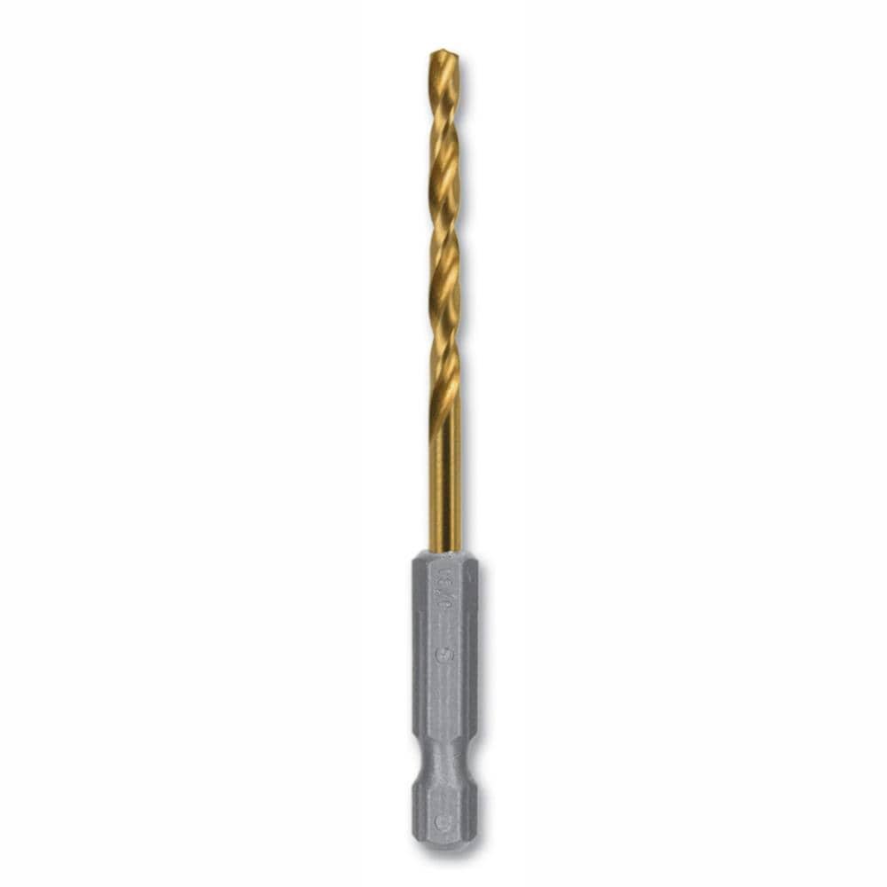 Kobalt 80855 9/64-in 3-1/4-in Titanium coated HSS Jobber length Twist Drill Bit