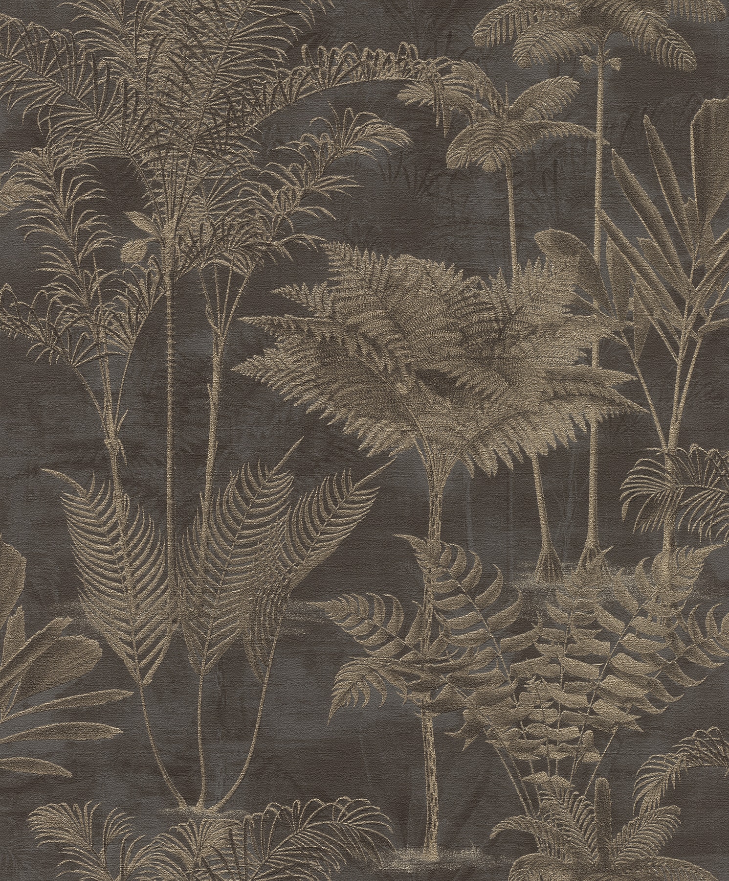Rasch RH555165 57.5-Sq. Feet Black Vinyl Ivy/Vines Unpasted Wallpaper