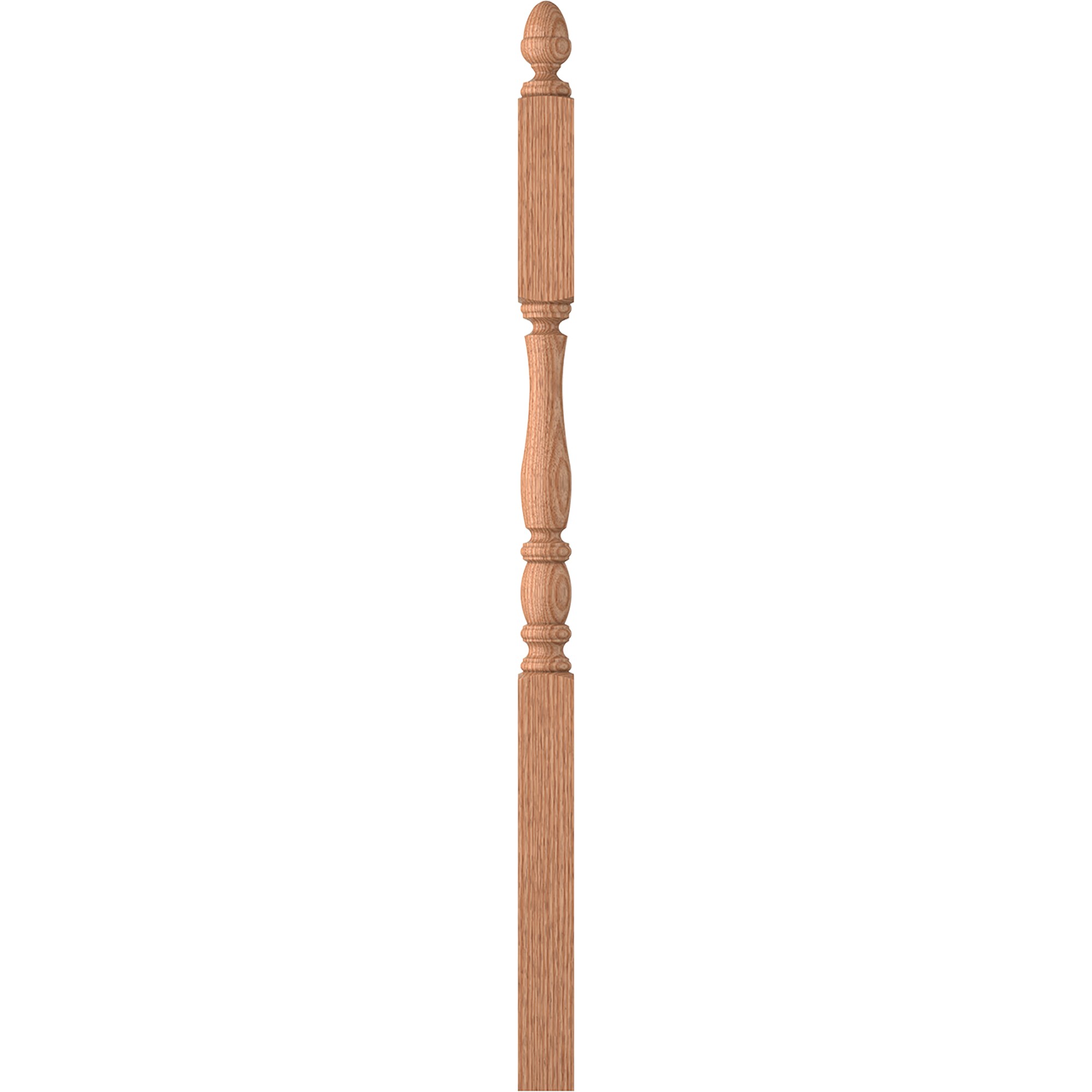 L.J. Smith Stair Systems LJP-3245-O LaSalle 3-in x 57.5625-in Unfinished Red oak Balcony Stair Newel Post