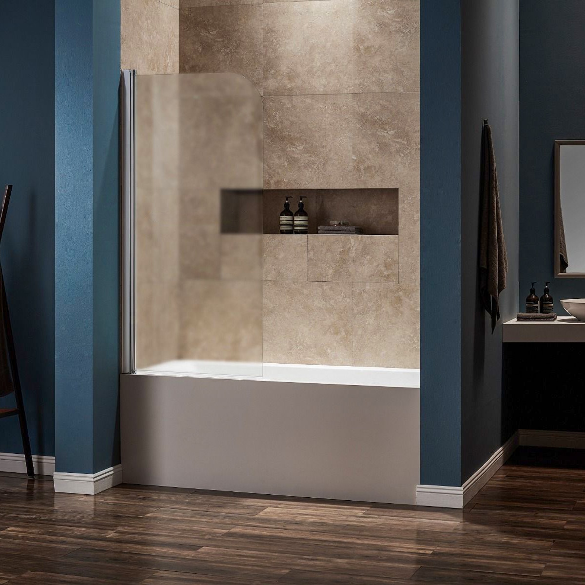 Dreamwerks BT136AF 30-in x 59-in Frosted 5/16-in Bathtub Glass panel