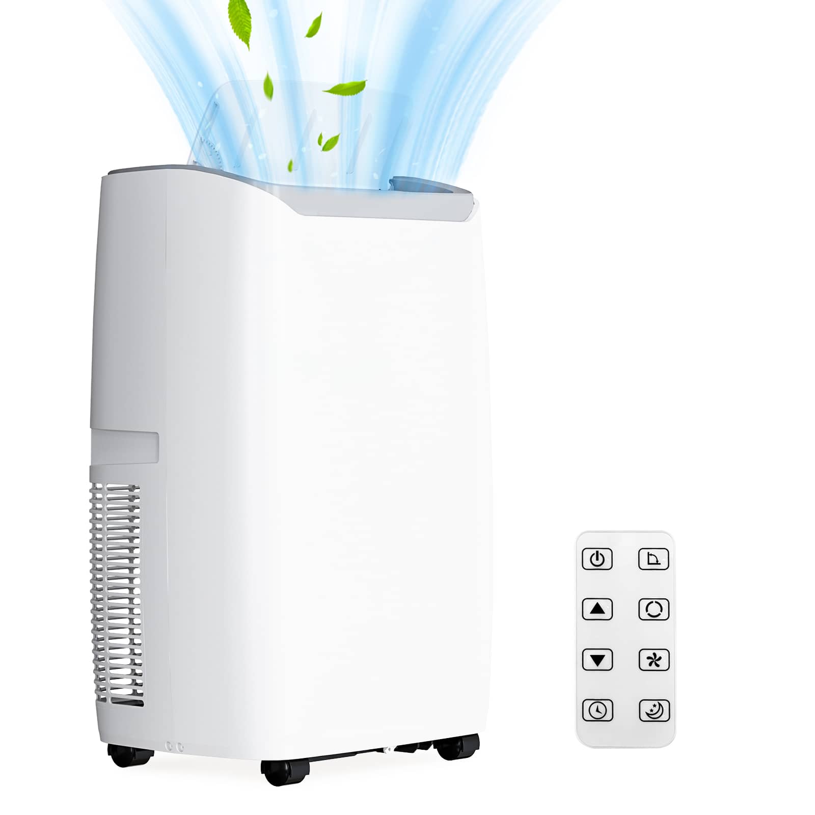 Qeetex SUN-PHO-10HTZUF4 12000 BTU Portable Air Conditioner 3 in 1 AC Unit Cooling Dehumidifier Quiet Sleep Mode Low Noise Air Cooler with Wheels