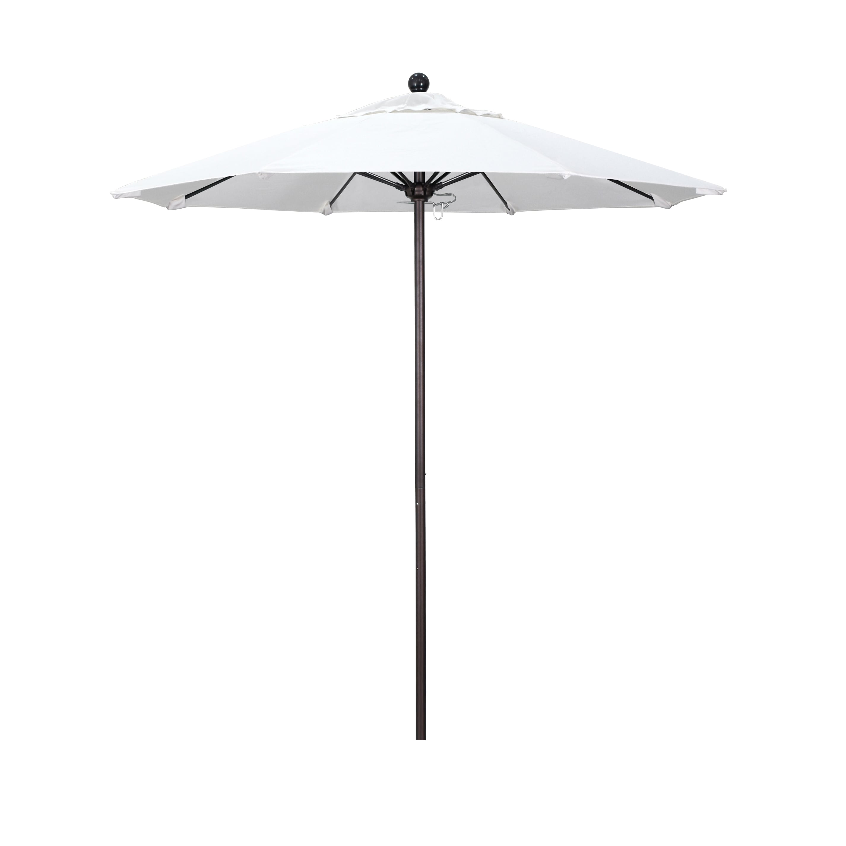 California Umbrella ALTO758117-5404 7.5-ft Aluminum White No-tilt Market Patio Umbrella