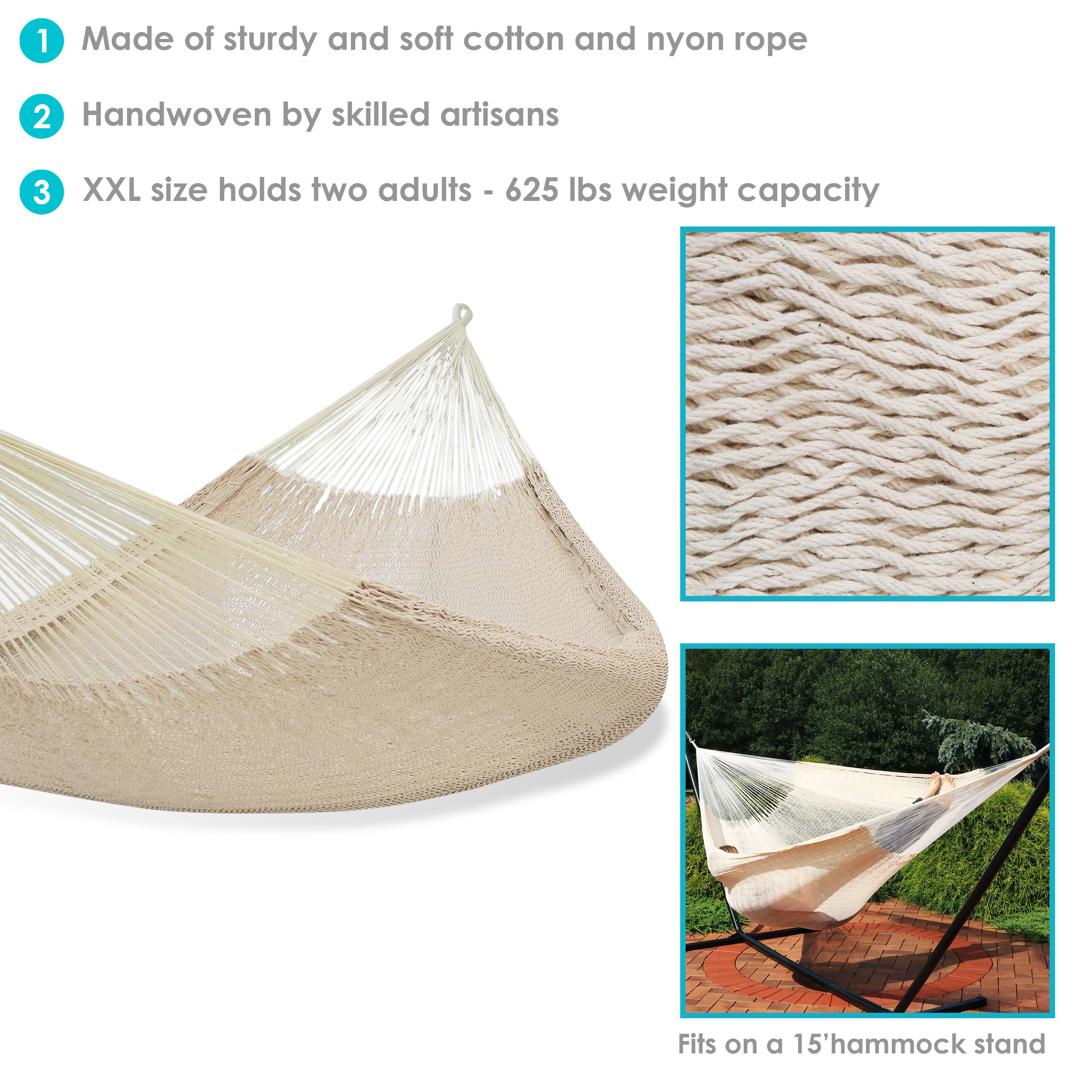 Sunnydaze Decor HM24NAT COMBO hammocks - View #7