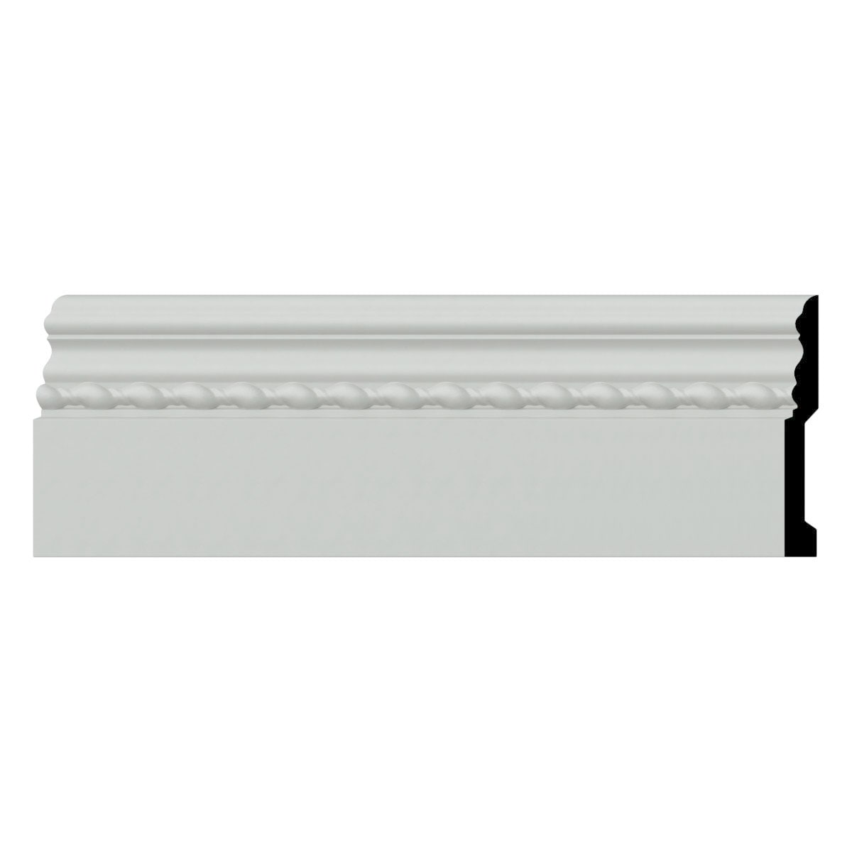 Ekena Millwork BBD04X00OS-CASE-2 5/8-in x 4-7/8-in x 7-7/8-ft Architectural Primed Urethane Rope 669743 Baseboard Moulding 2 -Pack