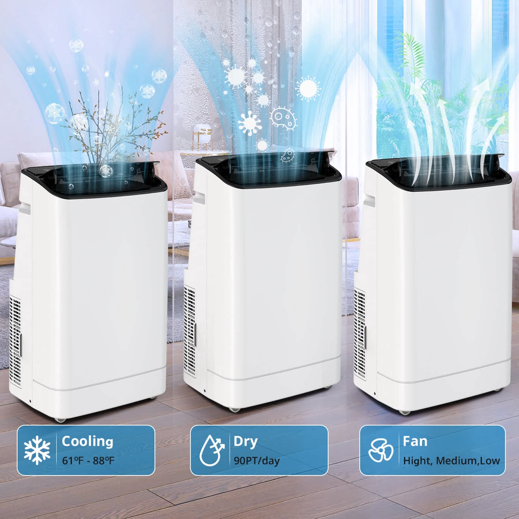 WhizMax LSTY00PHO-109K7EFR Portable-Air-Conditioners - View #2