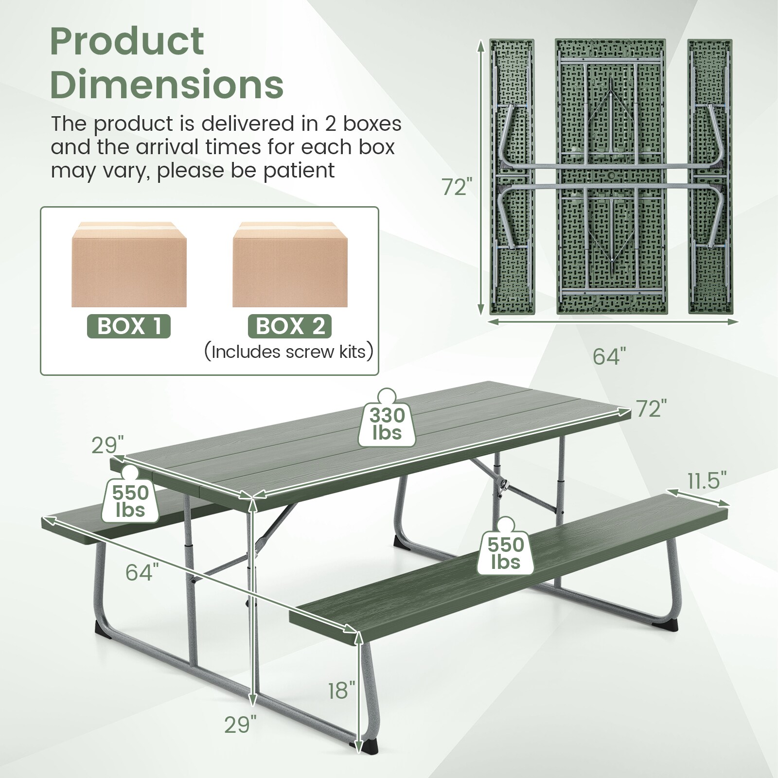 LIVIZA TDZ11267LS-X Picnic-Tables - View #5
