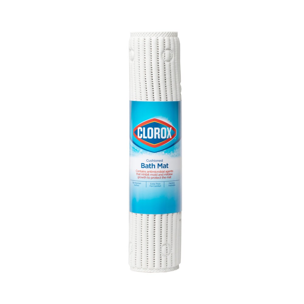 Clorox Cushioned Shower Mat White, 21 in. x 21 in.