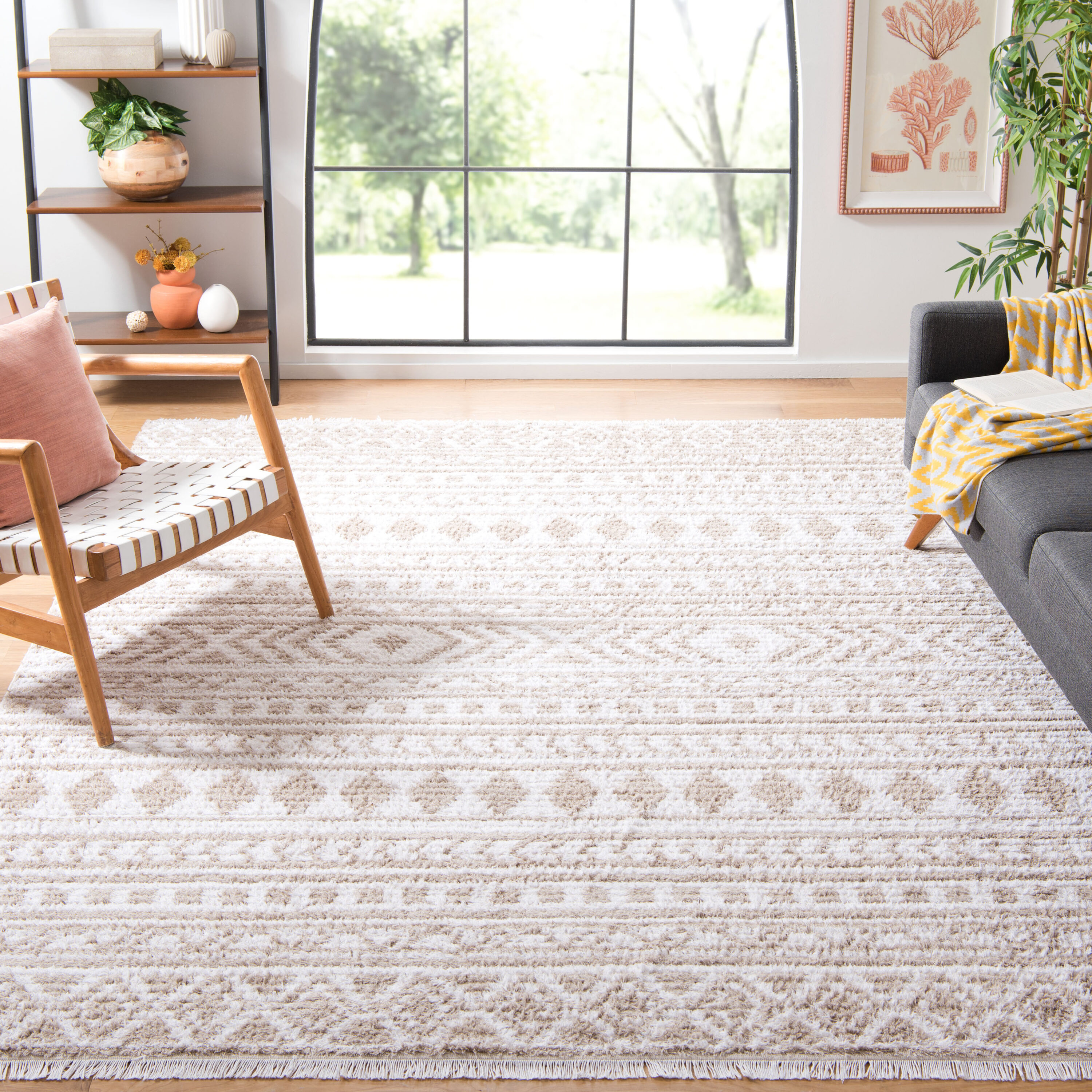 Augustine Agt848A Ivory/Beige 8ft x 10ft Large Rectangle Rug
