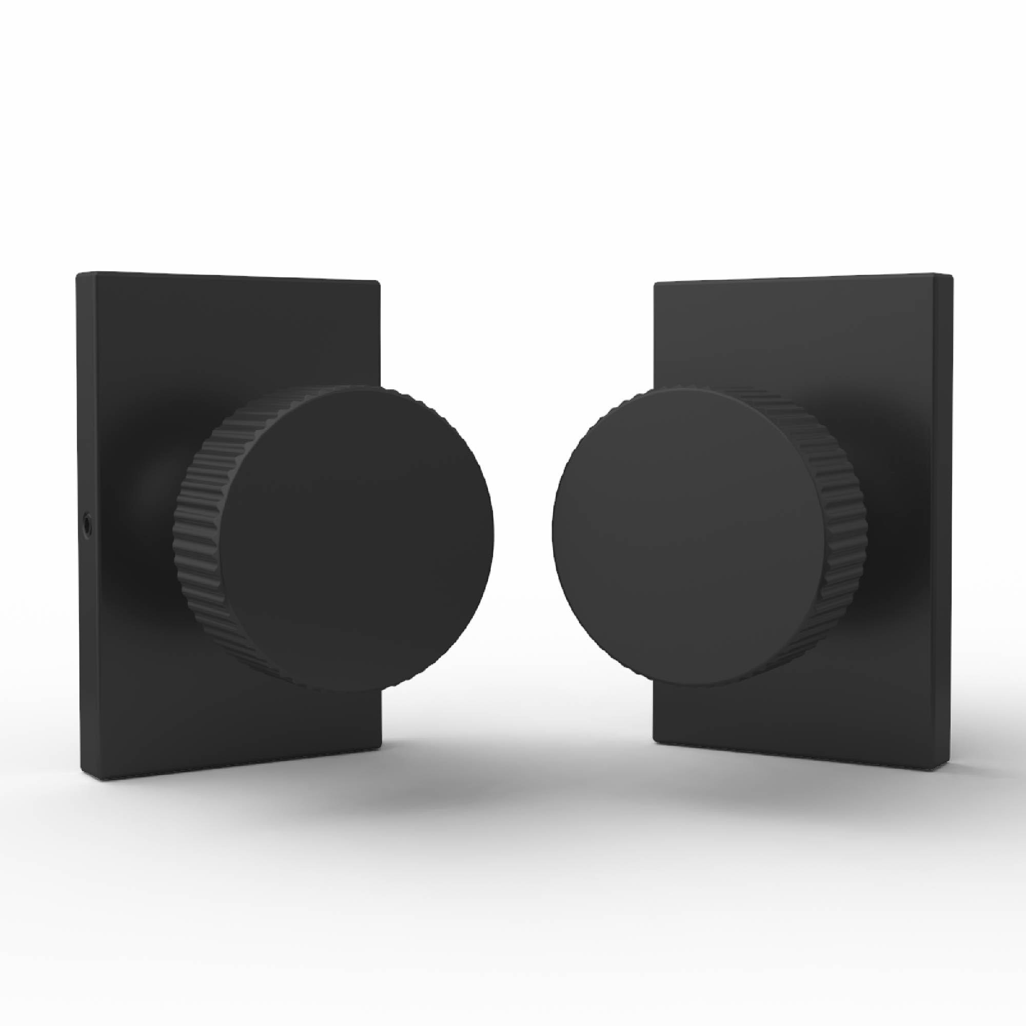 Mega Handles  Ribba Dummy Door Handles - 2 Pack Heavy Duty Black Door Handle - Non-Turning Door Handle for Hallway - Closet and French Doors - Single Side - Fits All Standard Doors - Matte Black