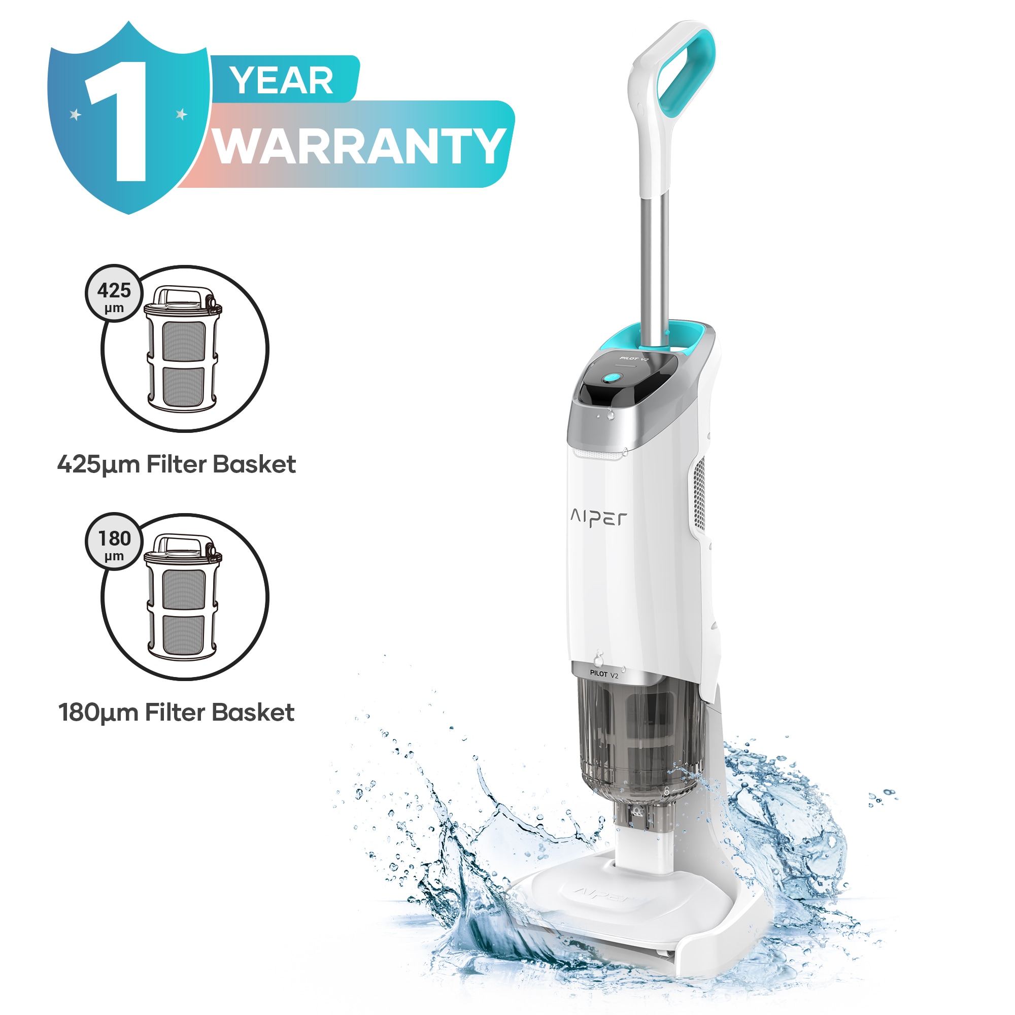Aiper PILOT V2 Pilot V2 2.5-Inches Handheld Pool Vacuum