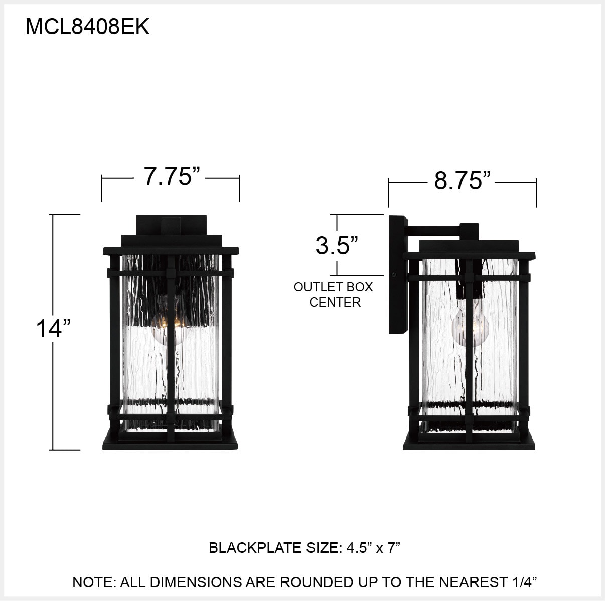 Earth Black Aluminum Dimmable Direct Wired Electric Sconce