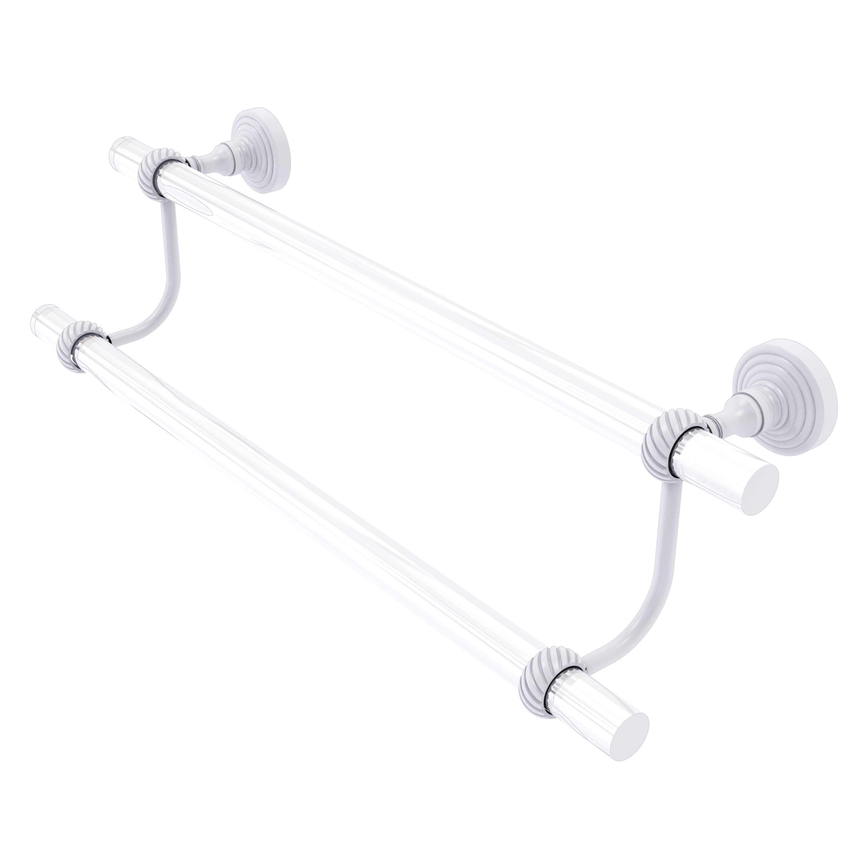 Allied Brass PG-72T-30-WHM Pacific Grove 30-in double Matte White Wall mount Double Towel Bar