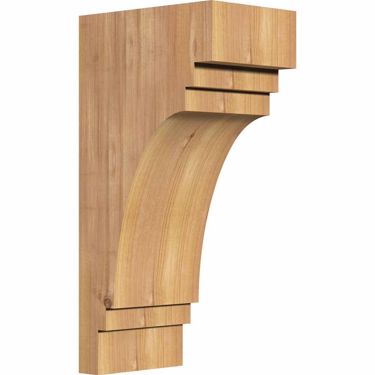 Ekena Millwork COR06X08X16PEC00SWR 5.5-in x 8-in x 16-in Pescadero Unfinished Western red cedar Wood Paintable/Stainable Corbel