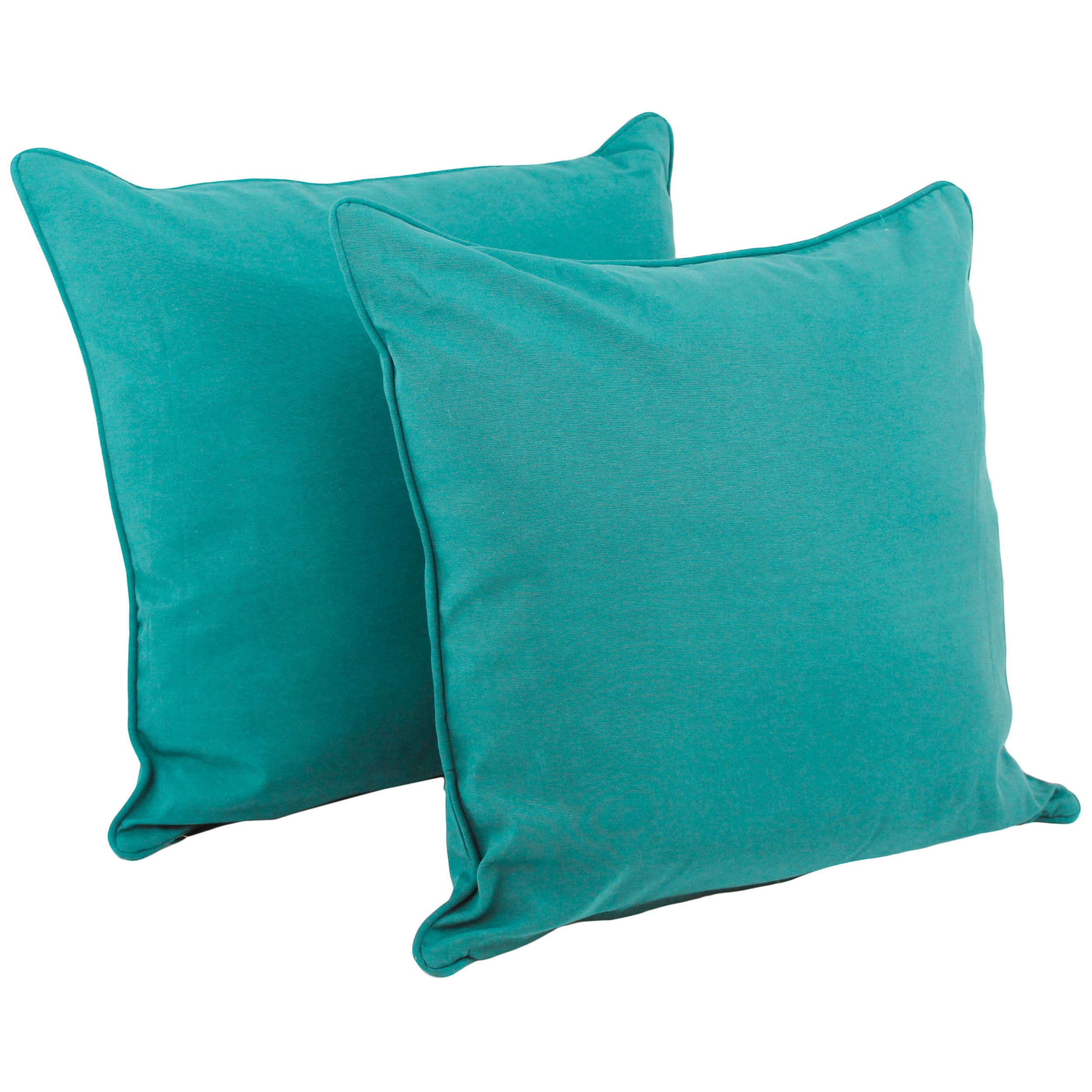 Blazing Needles 9813-CD-S2-TW-AB 2 -Piece 25-in x 25-in Aqua Blue Square Indoor Decorative Pillow