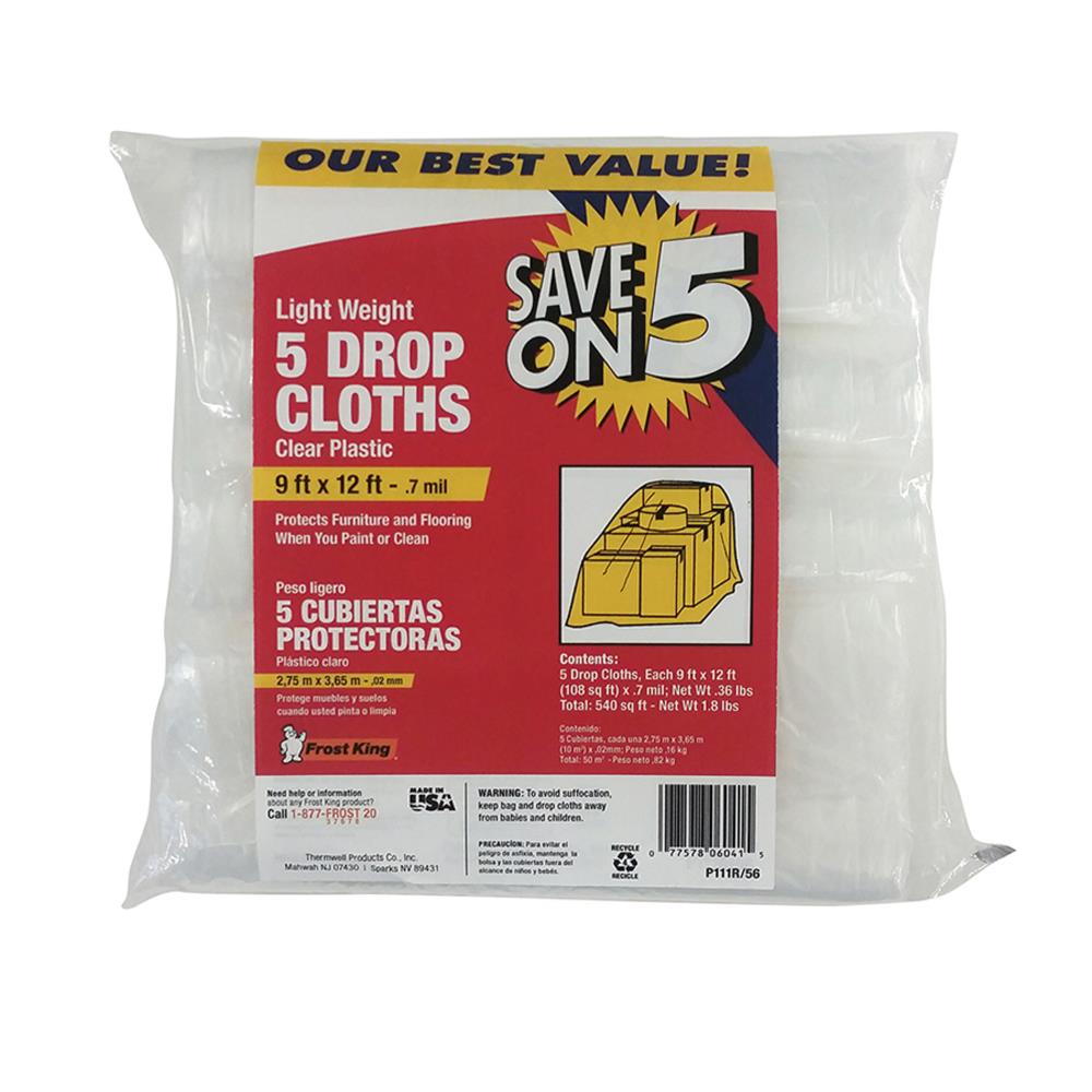 Reuseable Painting Drop Cloth 3-Pack 5' x 8