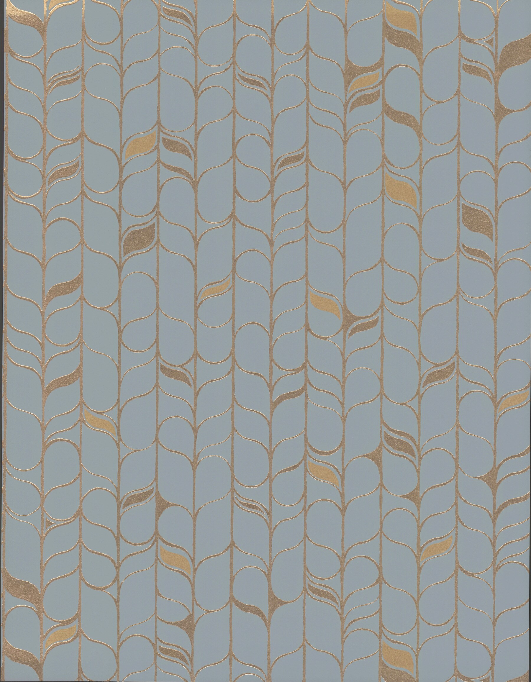 York Wallcoverings OS4202 Modern Nature 2nd Edition 56.8-Sq. Feet Blue Non-woven Geometric Unpasted Wallpaper