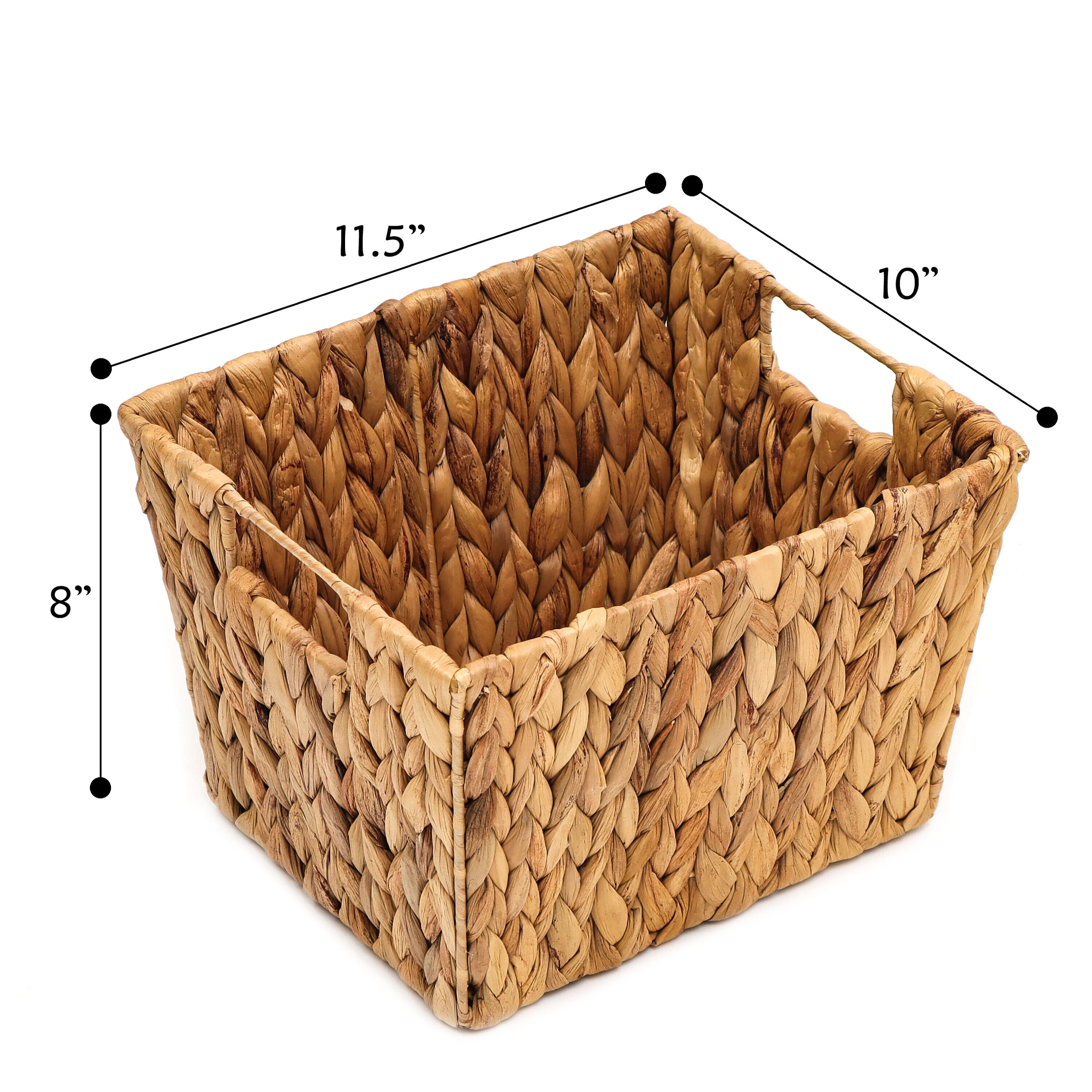 2X Small Wicker Baskets For Organizing Bathroom, Hyacinth Baskets