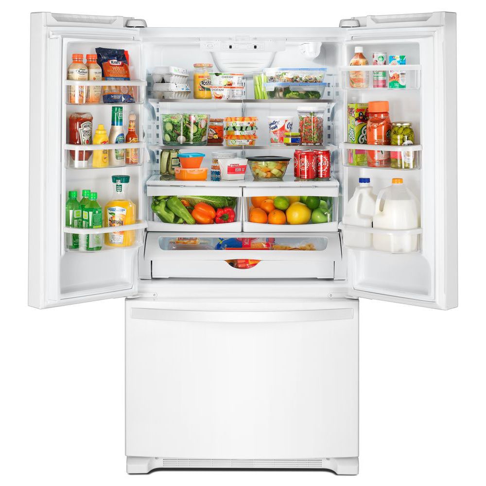 GE 27-cu ft French Door Refrigerator with Ice Maker (White) ENERGY STAR