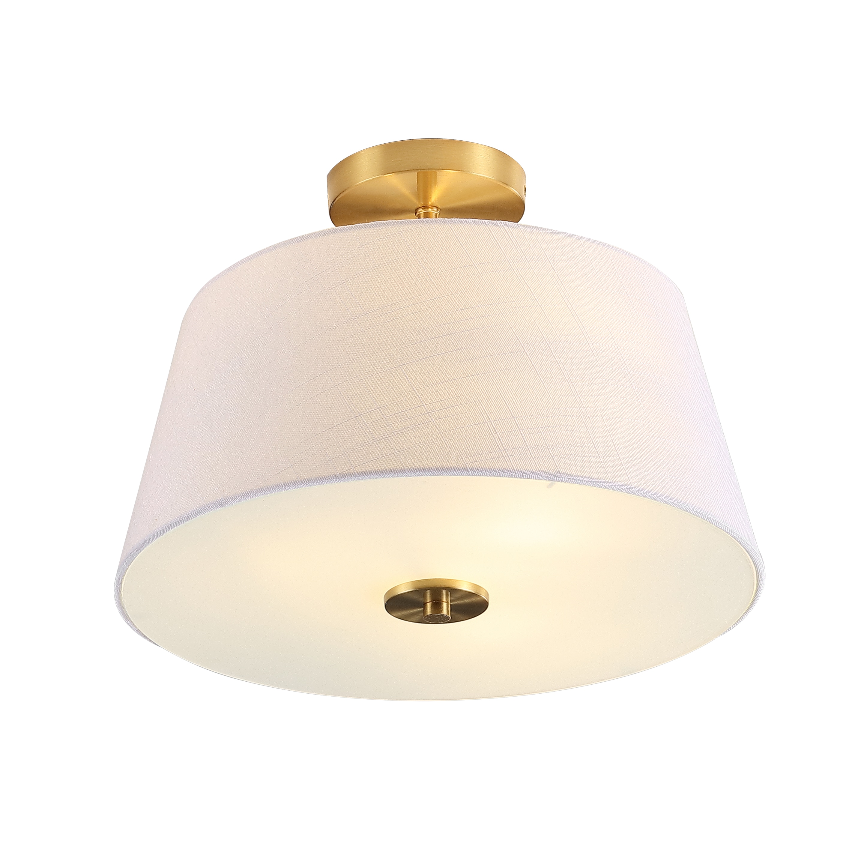 Isabella 15" Gold Brass LED Flush Mount Ceiling Light